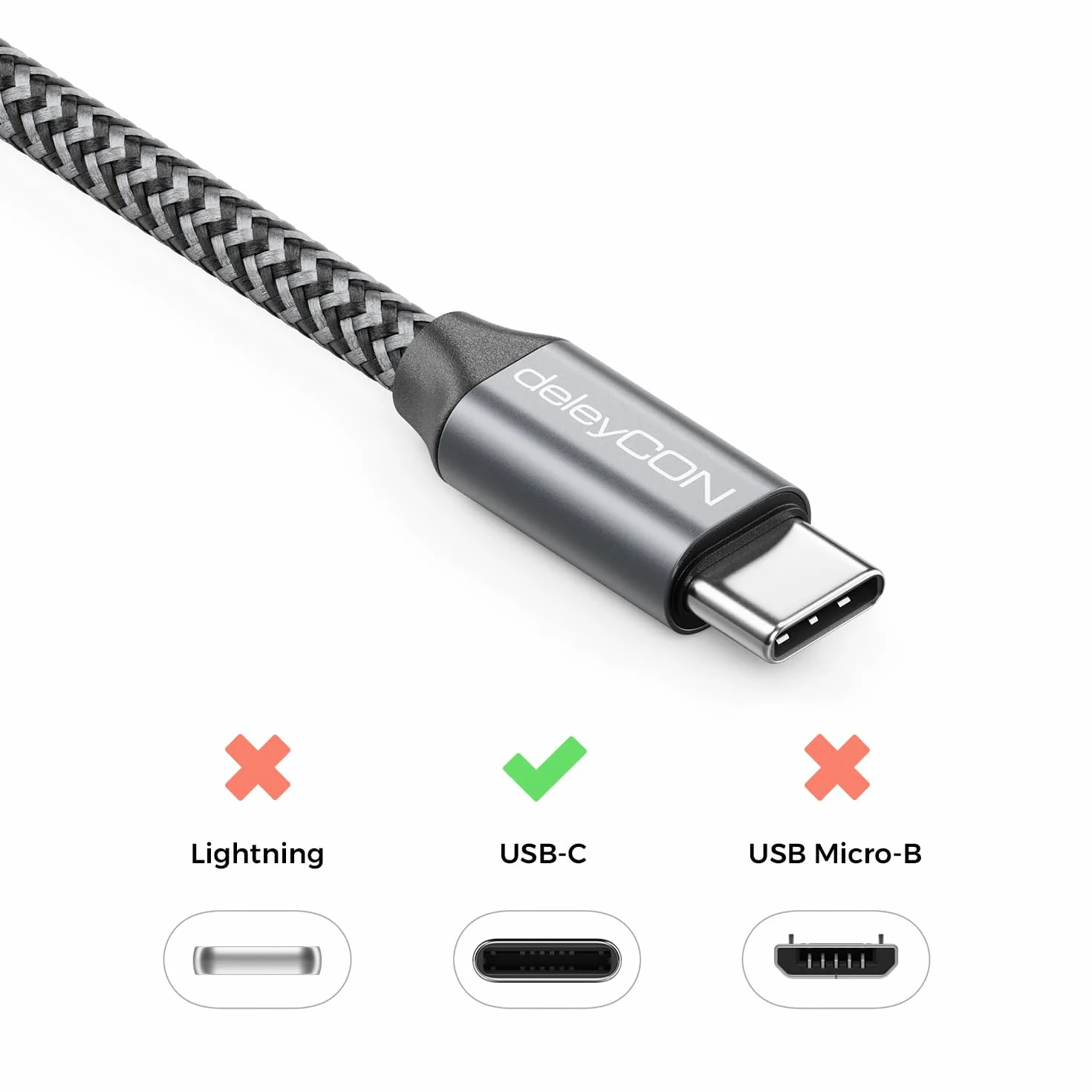 deleyCON USB C na USB Adapter 2.0 OTG Typ-C Wtyk na Gniazdo A