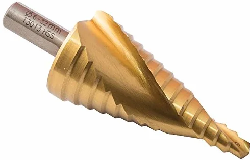 Wiertło wielostopniowe HSS, 6-32 mm, cyna, wiertła stopniowe, ilość 1 | T3013