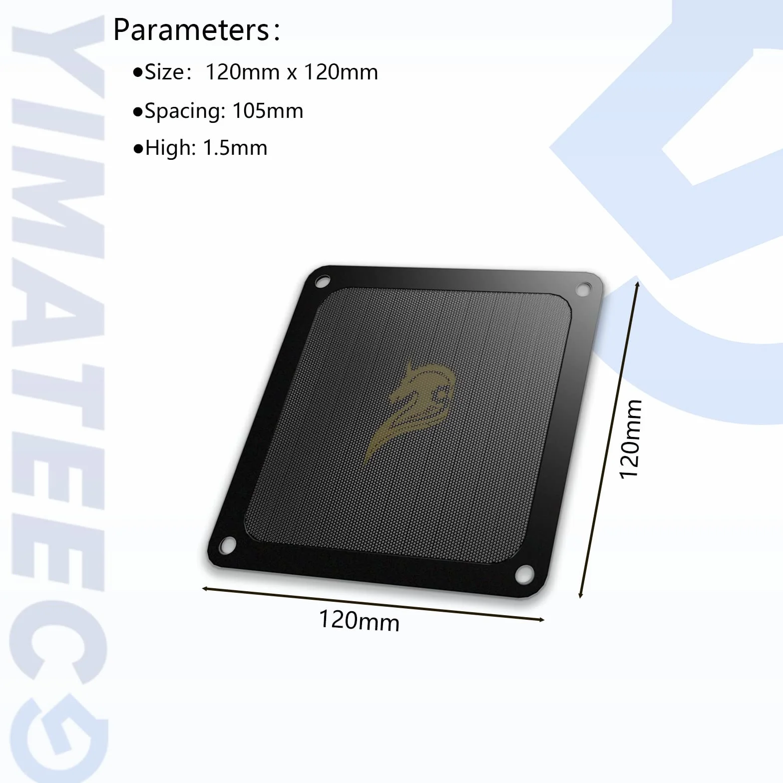PC Filtr Przeciwpyłowy 120 mm, 2 szt. Magnetyczny, Przeciwkurzowy Filtr Wentylatora z PCV do Obudowy Komputera Komputer PC Filtr chłodnicy (PVC dżentelmena, 120x120 mm, 2 sztuki, czarny)