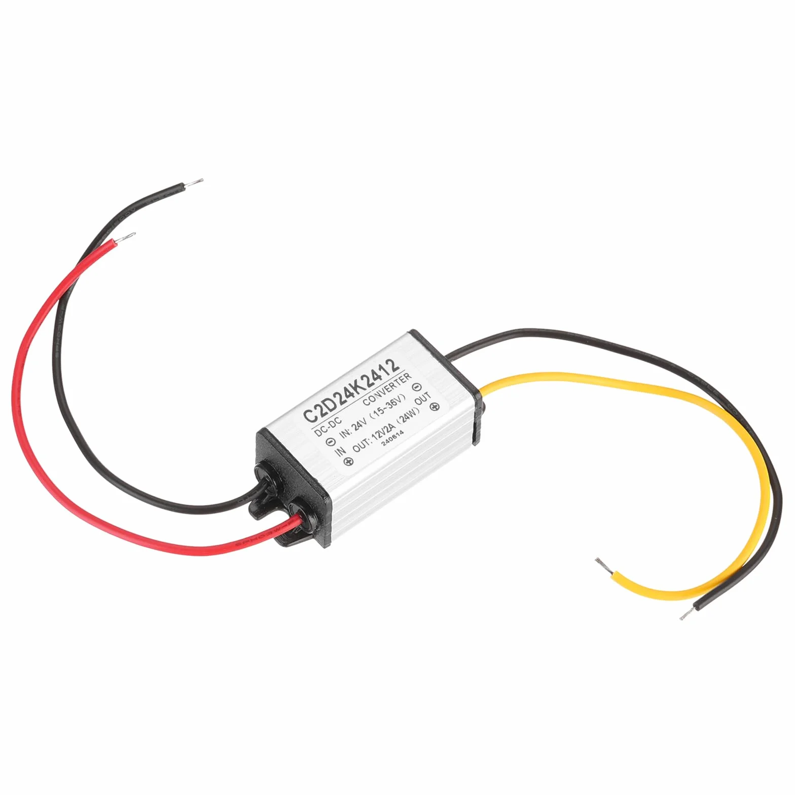 QUARKZMAN Konwerter mocy Dc 24V na DC 12 V 2A 24 W konwerter obniżania napięcia reduktor napięcia, wodoodporny transformator Ip68, moduł zasilający, adapter do samochodu