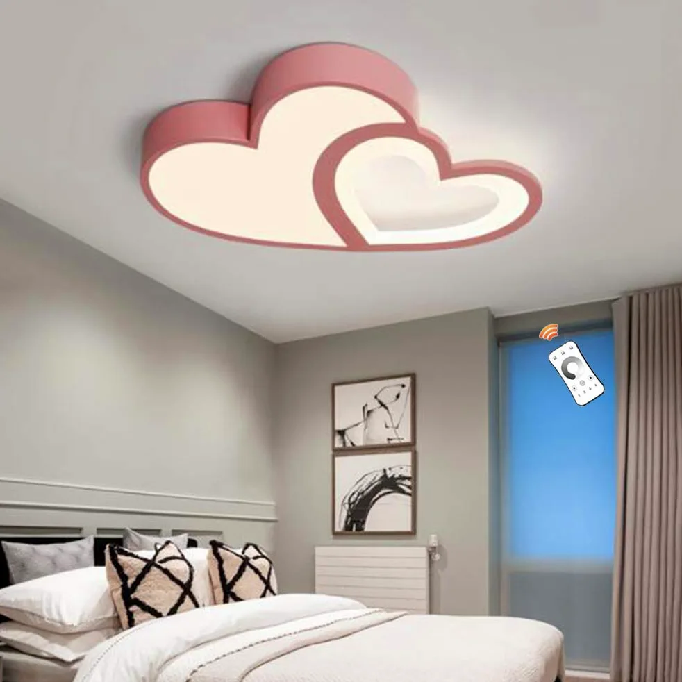 Nowoczesna Lampa Sufitowa LED, Ściemniana Lampa Kreatywnego Designu Kreskówka Żyrandol Serce Wszechświat Motyl Lampa Sufitowa Do Pokoju Dziecięcego, Sypialni, Salonu Oświetlenie Sufitowe