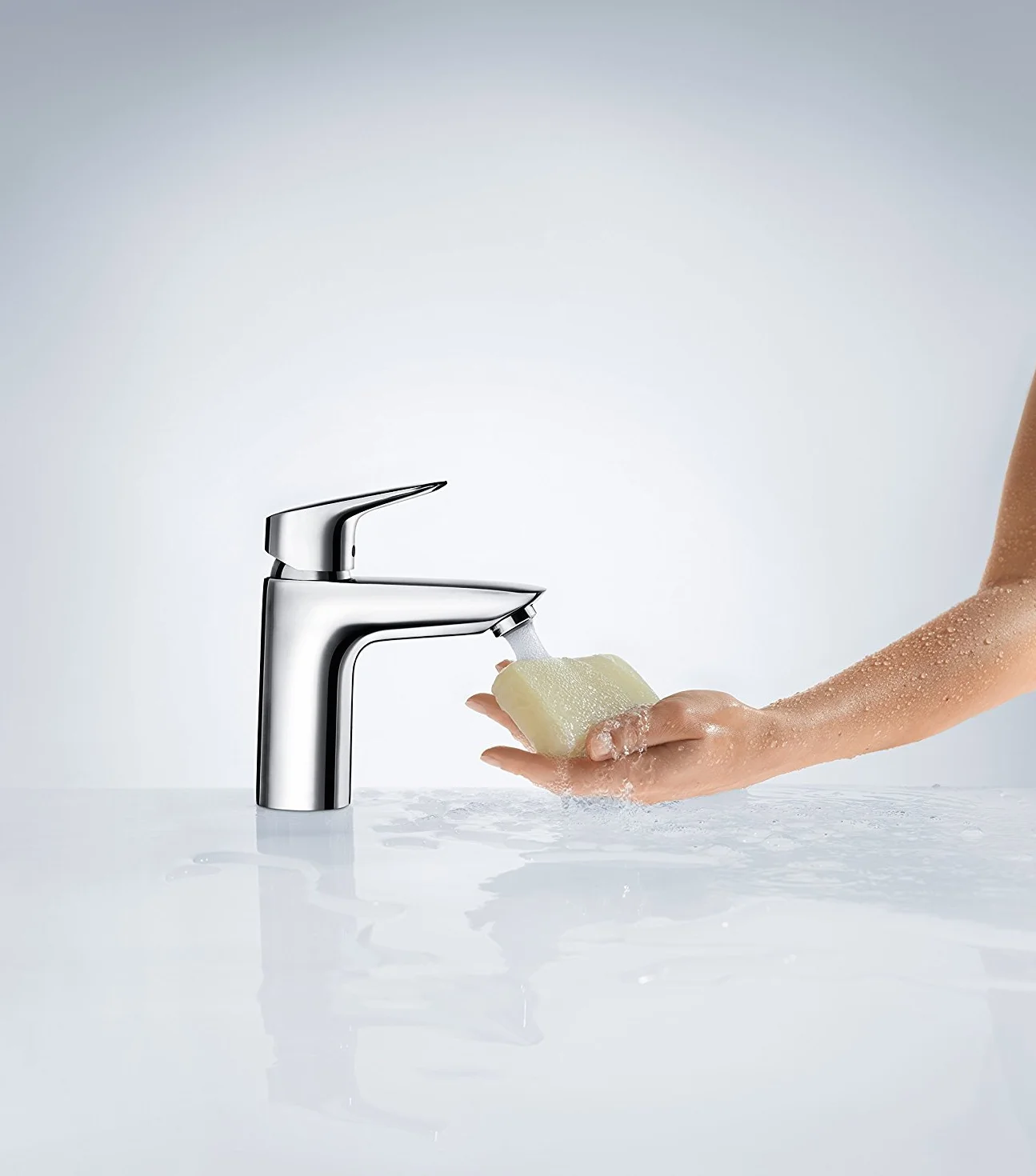 hansgrohe 71101000 Bateria Umywalkowa Srebrny 14.3 x 4.8 x 16.4 cm