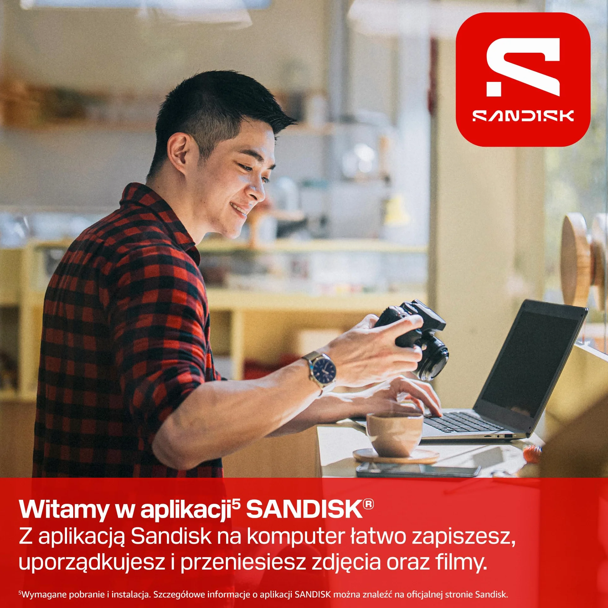 SANDISK Extreme PRO Karta SD UHS-I 64 GB 200 MB/s odczyt 90 MB/s zapis U3 V30 4K UHD
