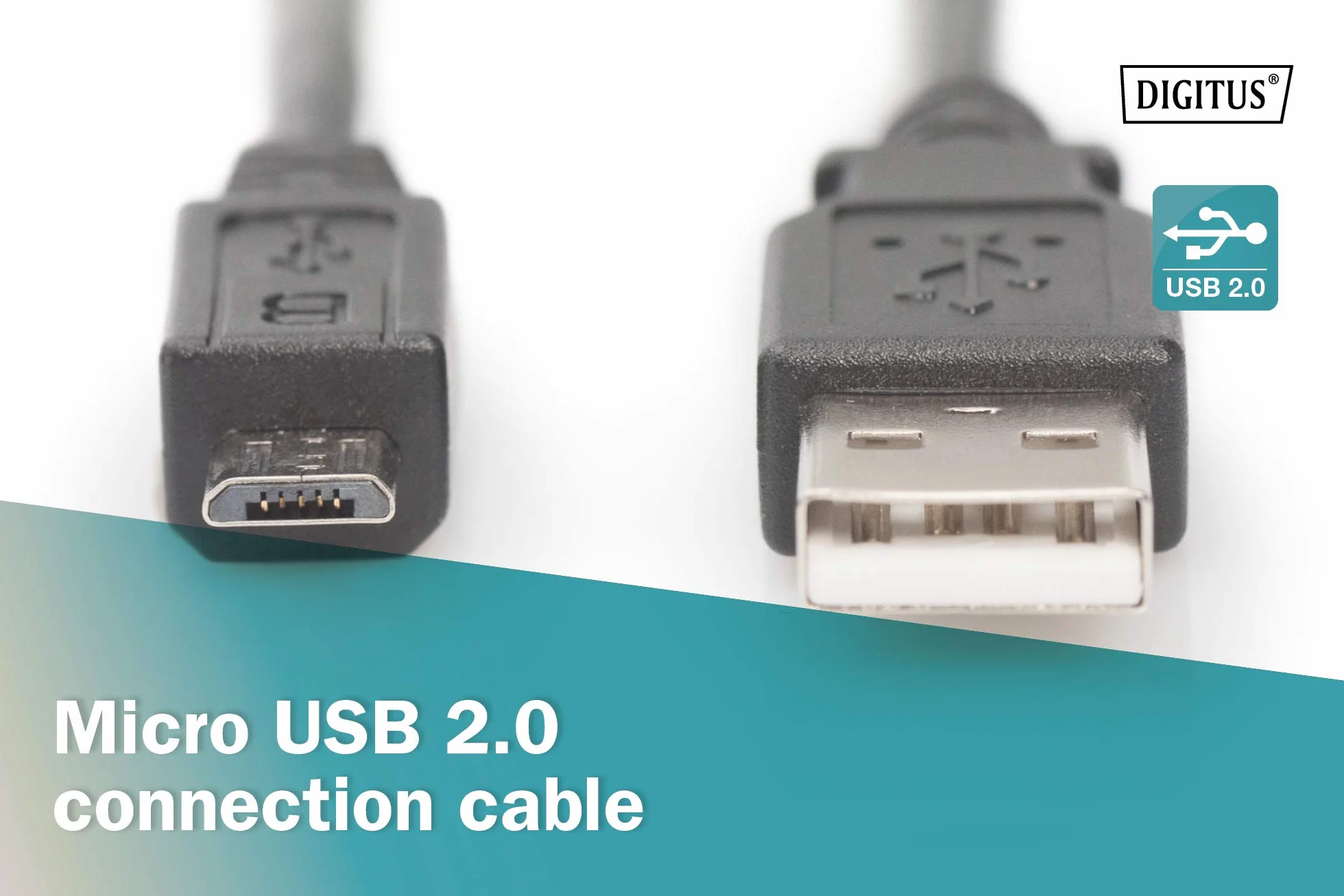 DIGITUS Kabel USB 2.0 1,8 m USB-A do Micro B 480 Mb/s czarny