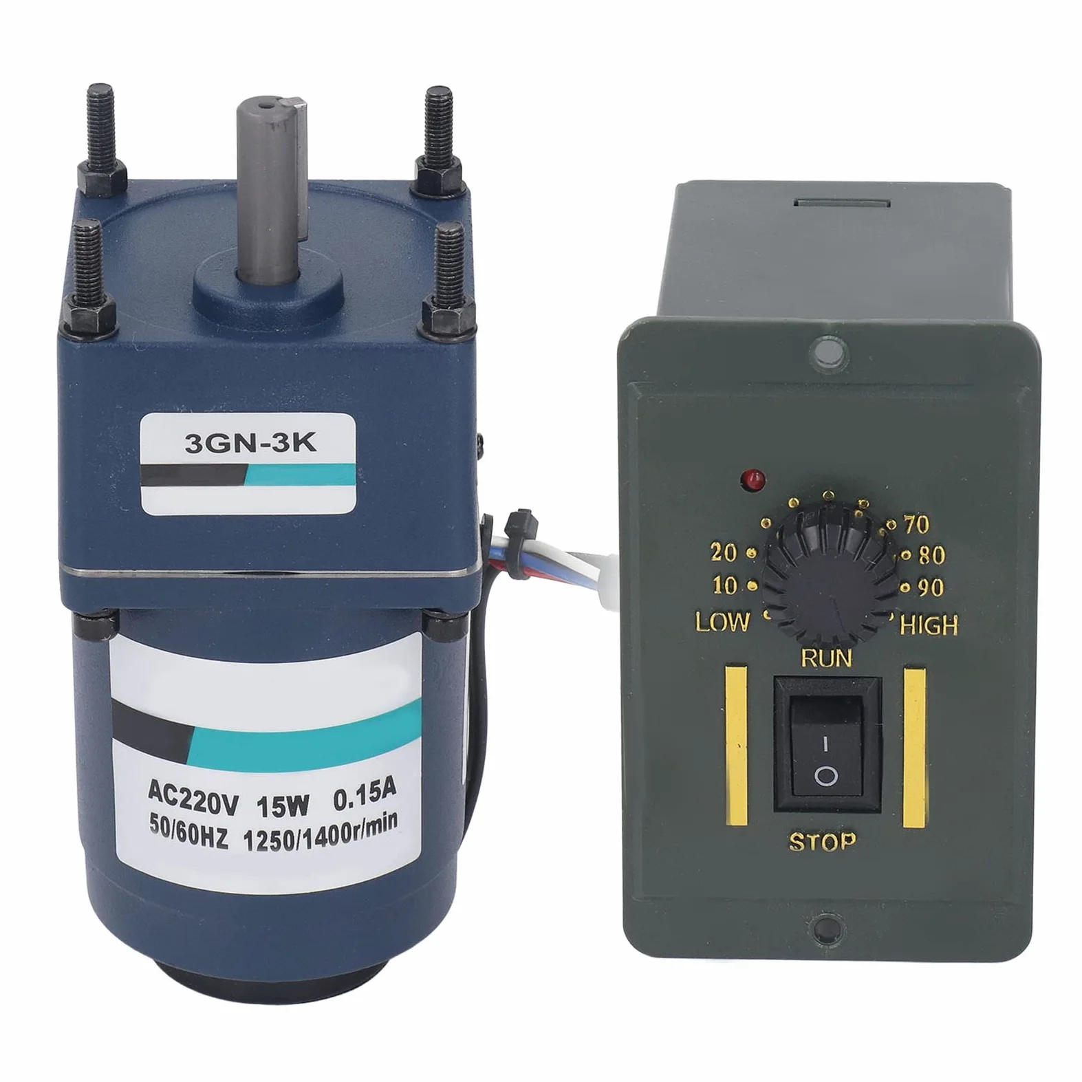 ViaGasaFamido 15W AC 220V Elektryczny Jednofazowy Regulator Silnika Zestaw Silnika z przekładnią redukcyjną i Odwracalnym Sterownikiem do Szlifierek Kosiarki Maszyny do Cięcia