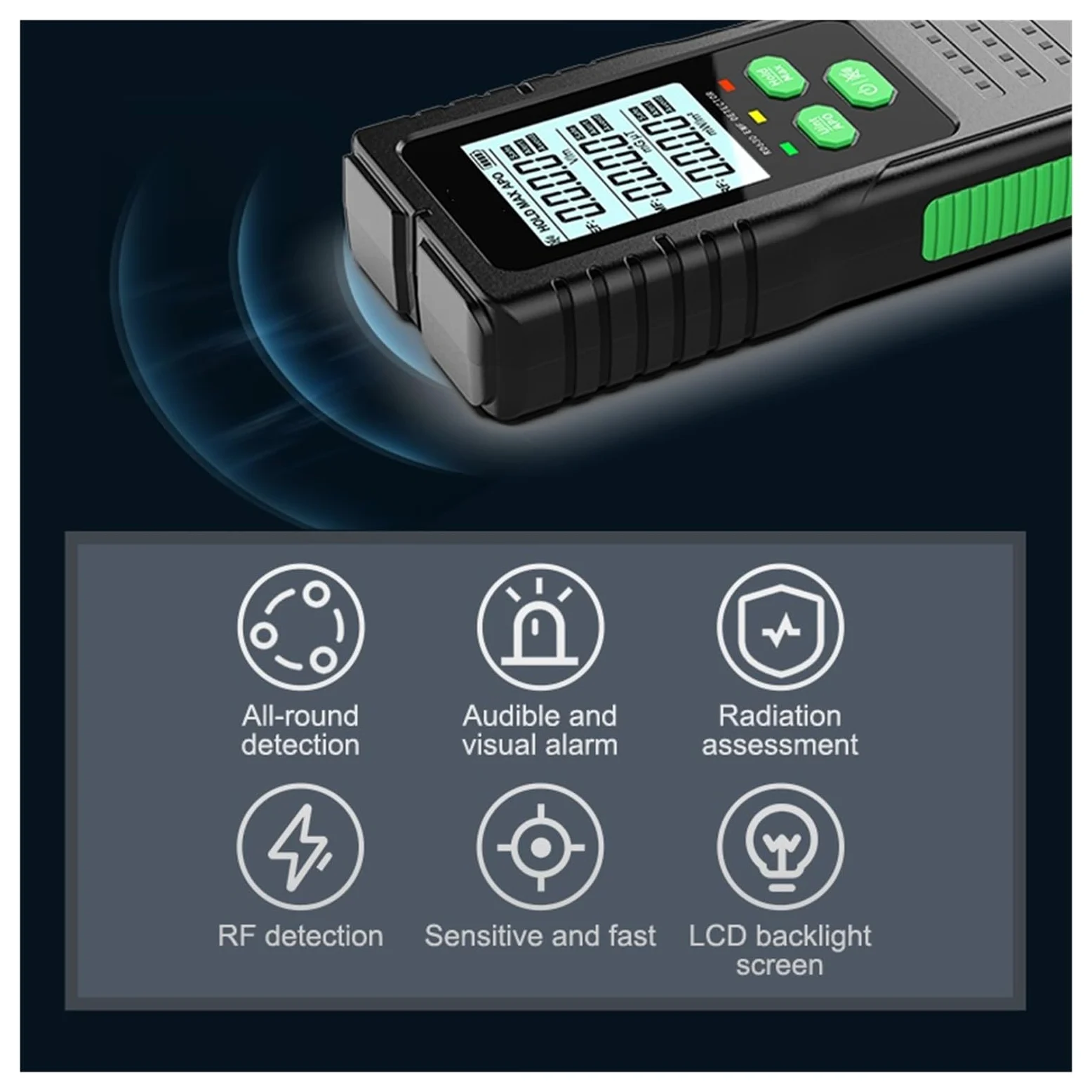 Tester Promieniowania Elektromagnetycznego Detektora Pola Miernik EMF 3 W 1 Wysoka DokłAdność(RD630)