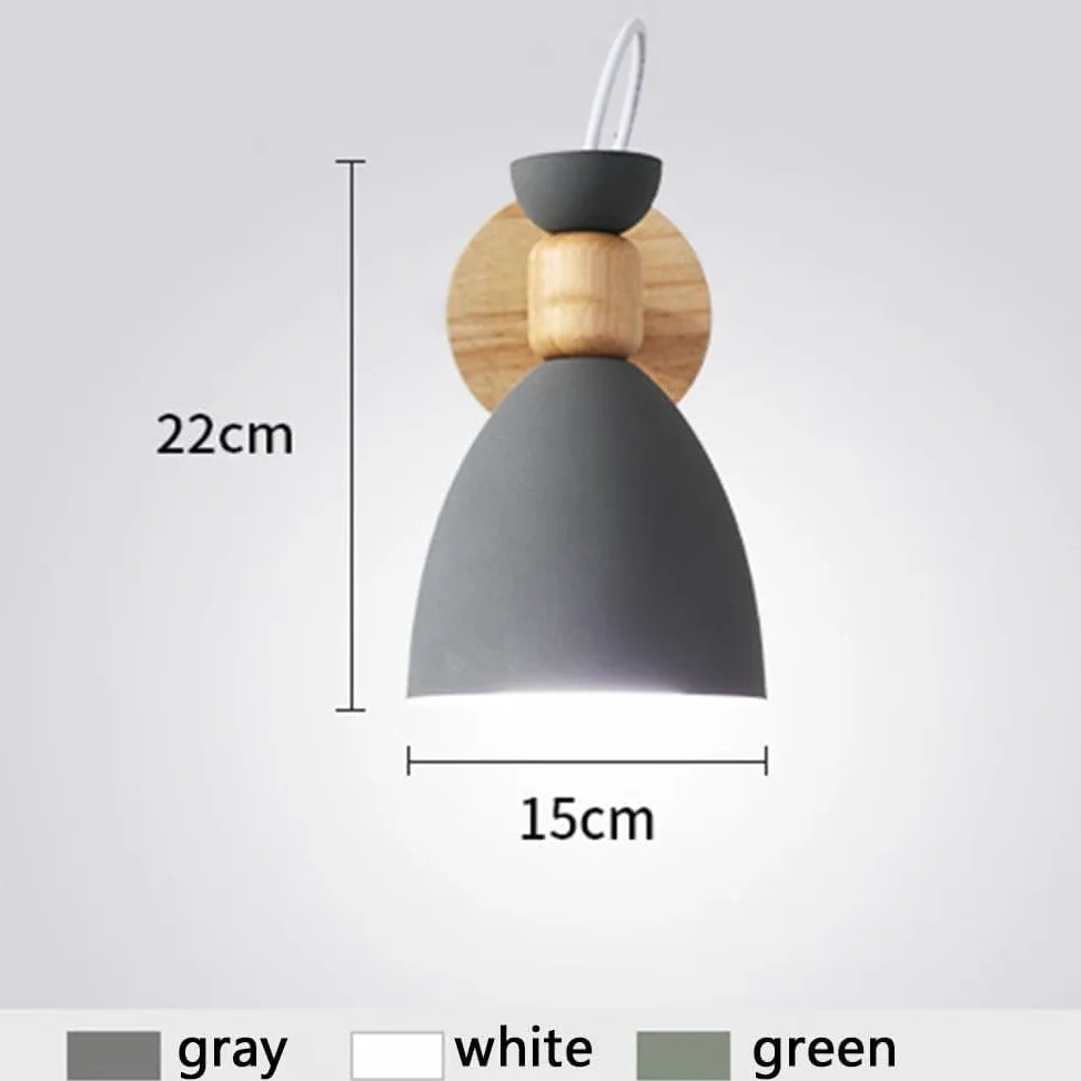 Kinkiet Dziecięcy Lampka Nocna Sypialnia Pokój Dziecięcy Kinkiety Wewnętrzne Kinkiety żelazne Drewniane Regulowane Oświetlenie ścienne Do Kuchni Oświetlenie Sufitowe Dek, Green