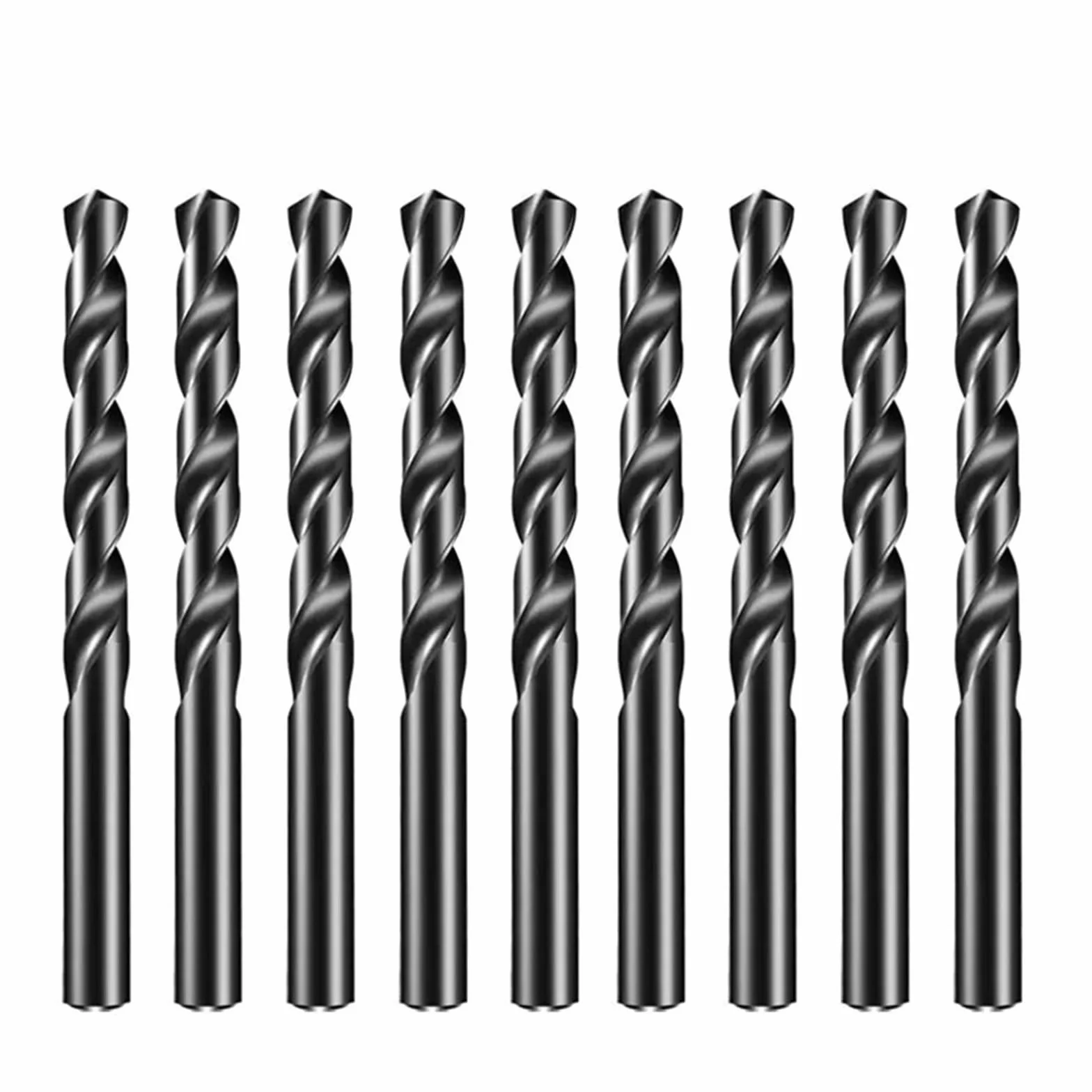 Wiertło spiralne ze stali szybkotnącej M2, tlenek czarny, do wykonywania otworów w metalu, drewnie, PVC, aluminium, średnica 1 mm-14 mm(7.1mm(5pcs))