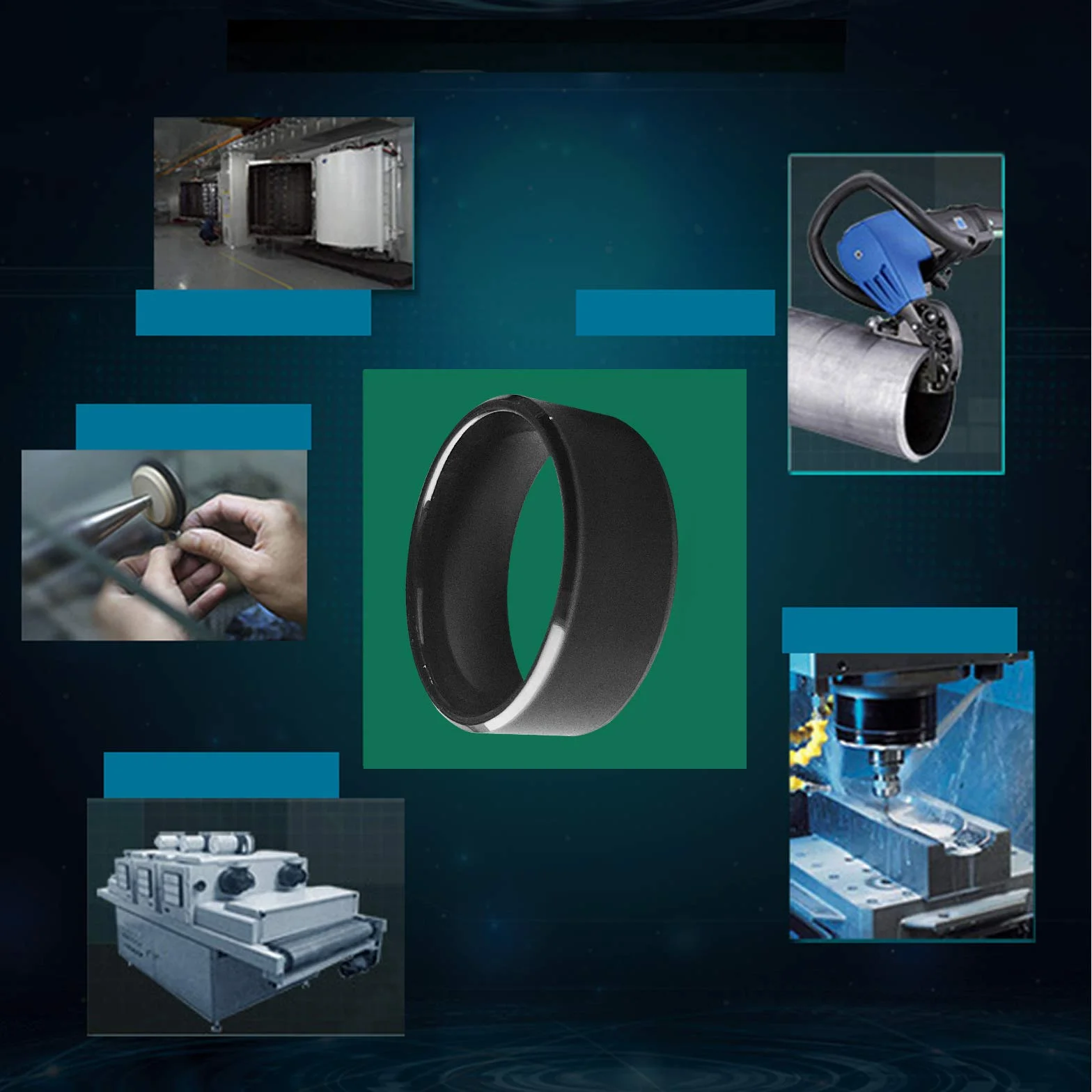 RFID rewritable Dual Frequency in one 125 khz t5577 & 13,56 mhz czarny ceramiczny Smart Finger ring Wear dla mężczyzn lub kobiet (Cuid + t5577 Chip 20 mm)
