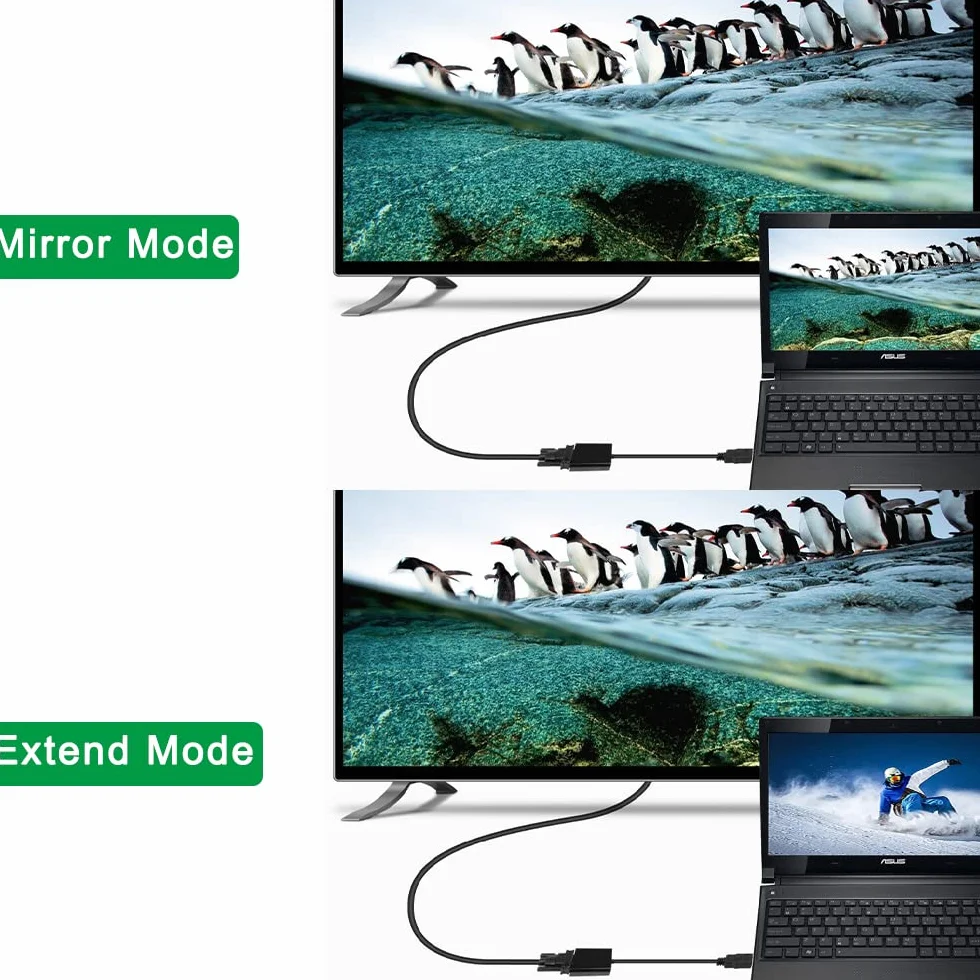 Adapter HDMI na VGA (męski na żeński) do komputera, komputera stacjonarnego, laptopa, komputera, monitora, projektora, HDTV, Chromebooka, Raspberry Pi, Roku, Xbox i innych urządzeń (1