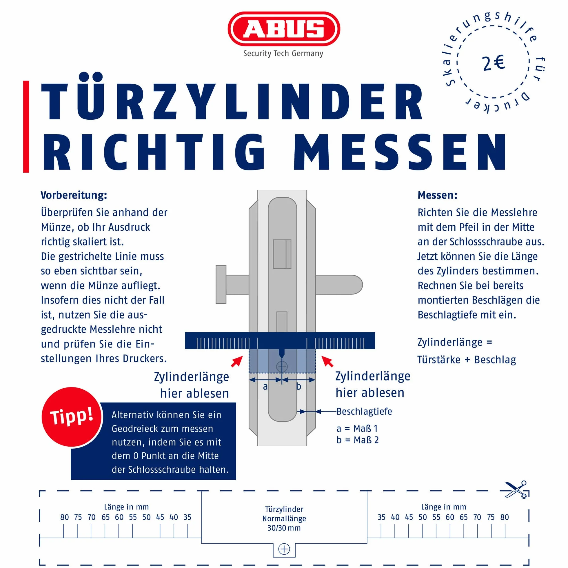 ABUS Cylinder profilowy E20NP 10/30, 59800