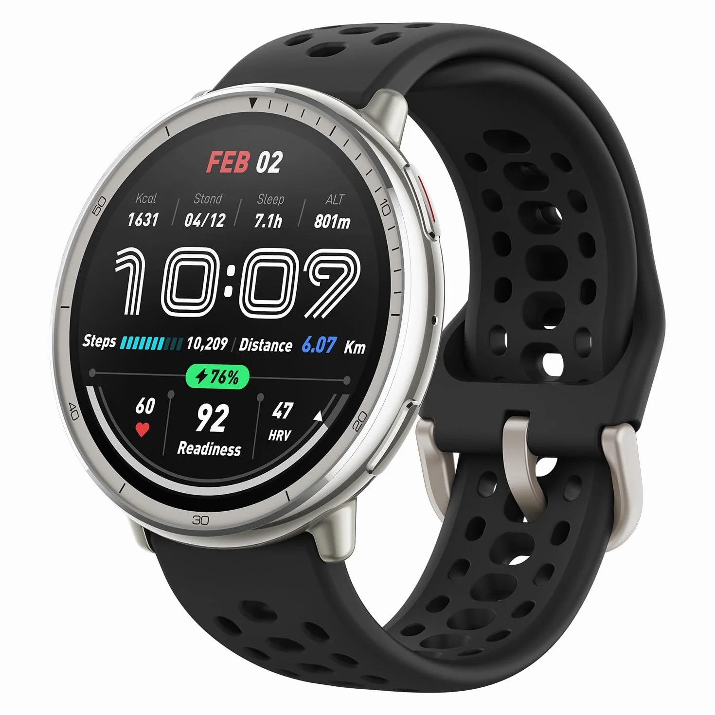 Amazfit Active 2 Smart Watch 44 mm GPS monitor aktywności wodoodporny 160 trybów sportowych czarny