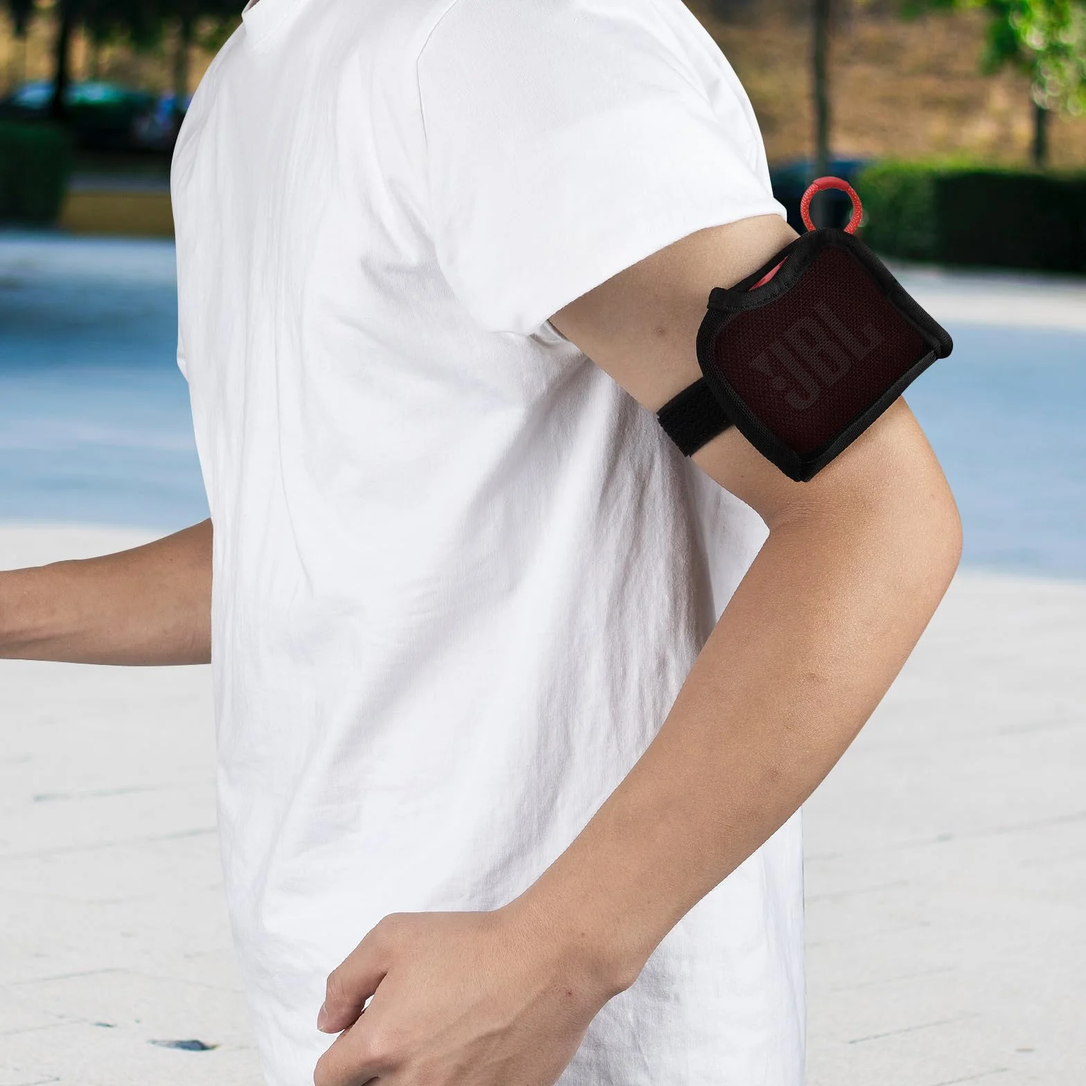 Pokrowiec Oxford do JBL GO 4, miękka osłona ochronna, etui podróżne z zaczepem (Czarny)