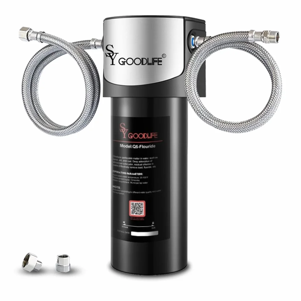 SY GOODLIFE Q5-Fluoride Direct Connect System filtrów wody pod zlewem, eliminuje fluor, chlor, ołów, zły smak i zapachy, certyfikat NSF42&53
