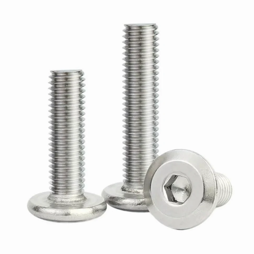 Zestaw śrub i nakrętek, Śruby łączące meble Allen ze stali nierdzewnej SS304 z łbem sześciokątnym M3-M10(M4 x 18mm)