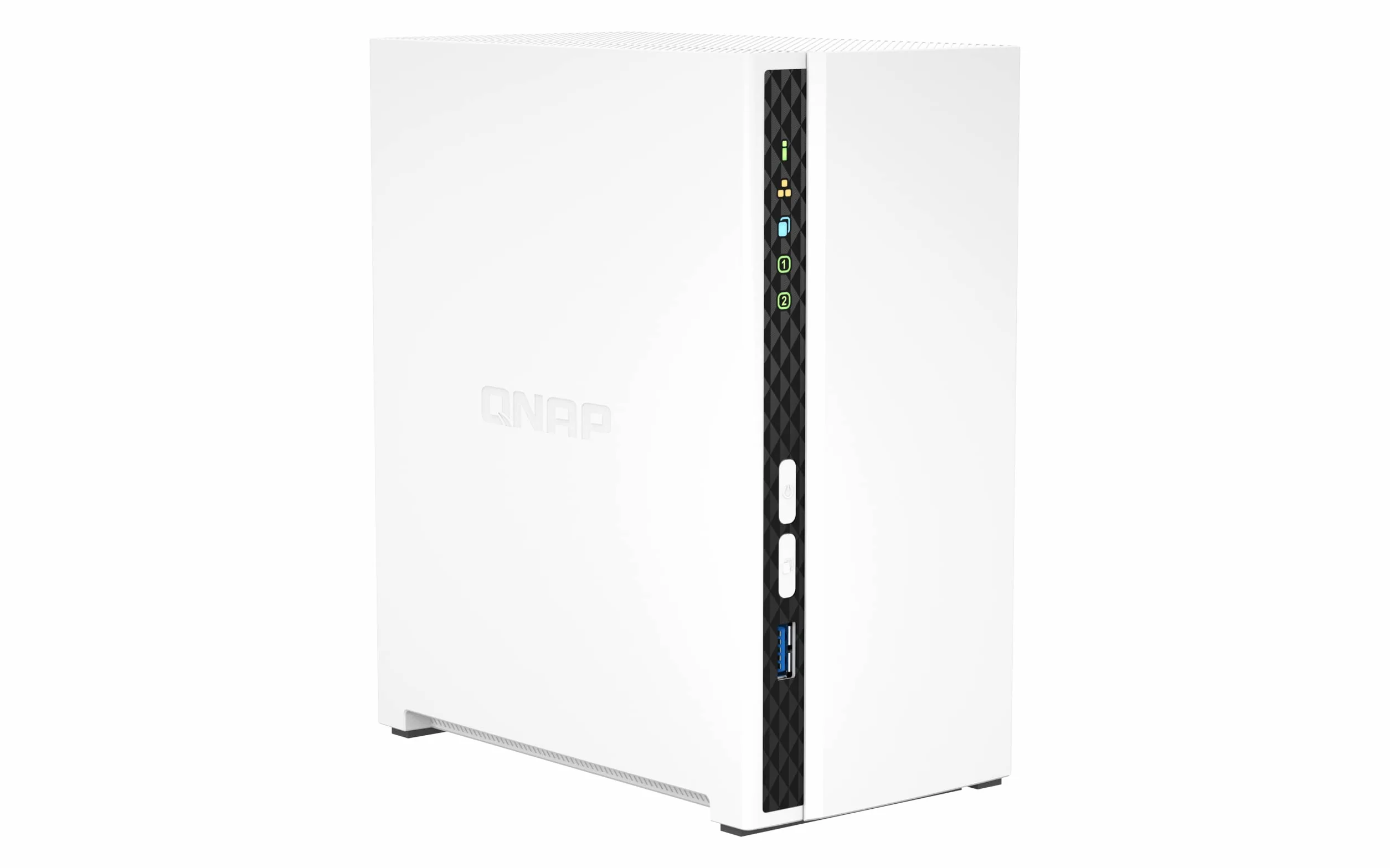 QNAP TS-233 2-bay Desktop NAS Enclosure Quad core processor,White, 2GB RAM - 2.0GHz