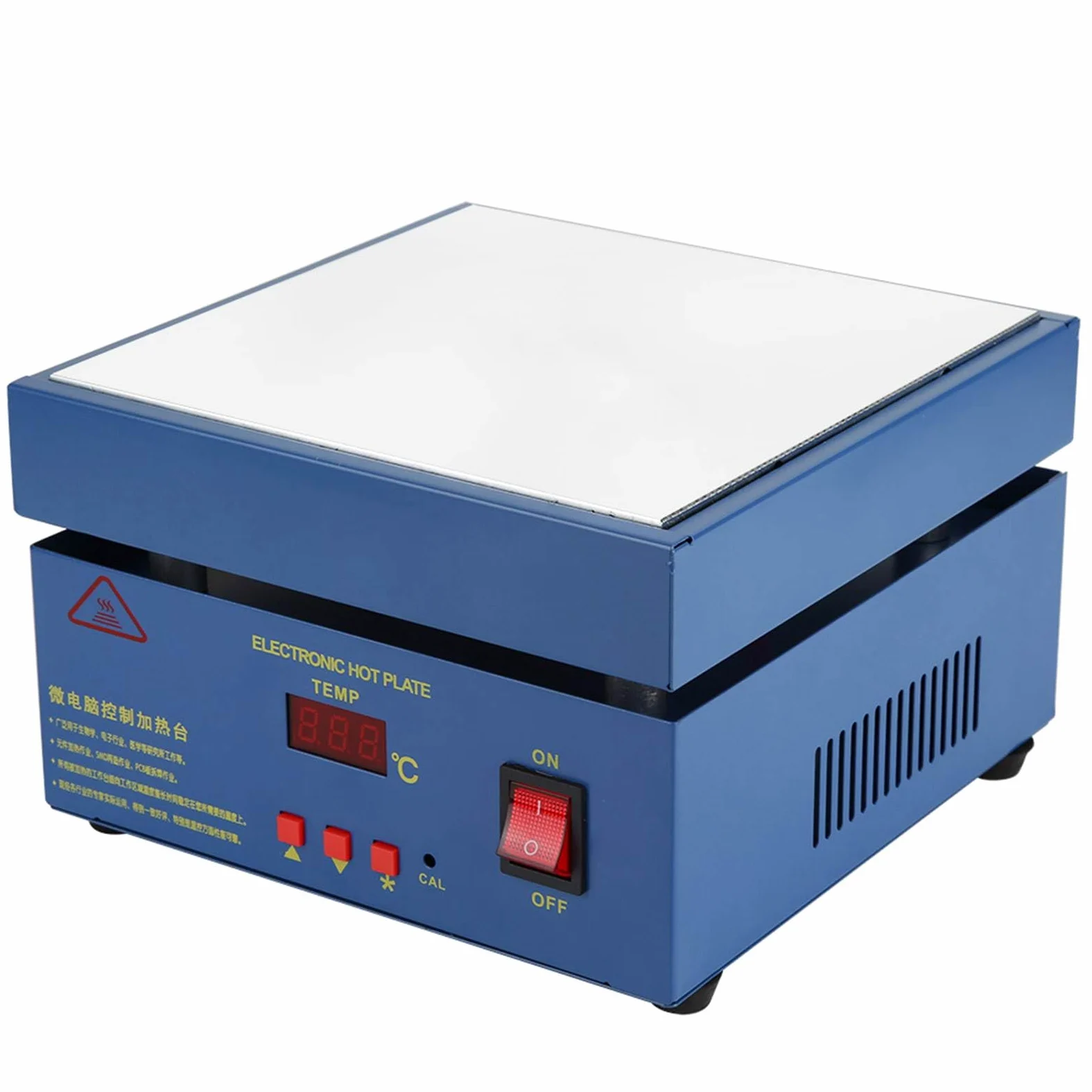 Stacja podgrzewania wstępnego, Walfront 200 * 200mm 800W LED Płytka podgrzewacza elektrycznego prądu przemiennego do stacji lutowniczej (wtyczka EU 220 V)