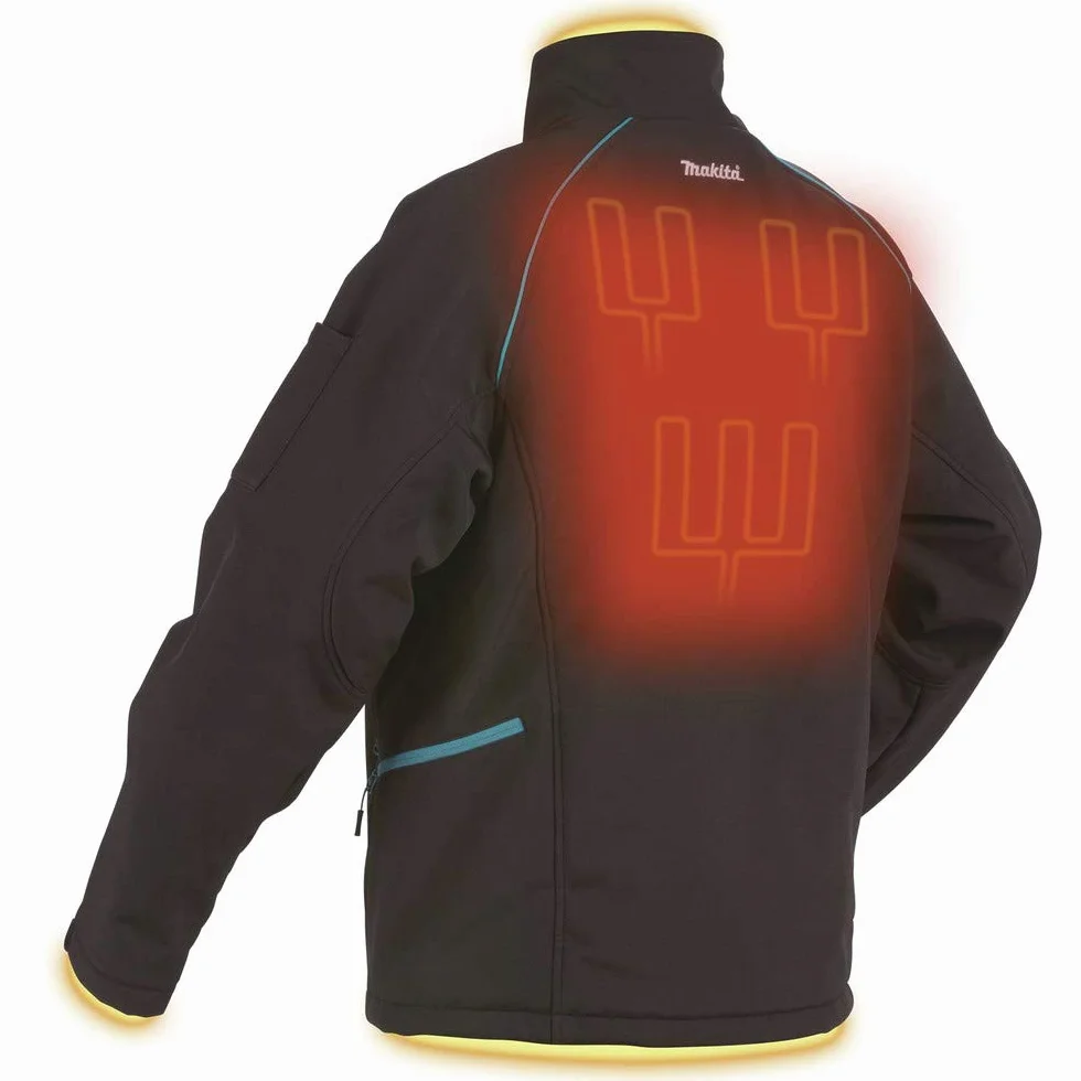 Makita DCJ205Z2 XL Akumulatorowa Kurtka Termiczna Rozm. 2 XL 12 V maks. / 14.4 V / 18 V, Bez Akumulatora, bez Ładowarki, Czarna, 17-21