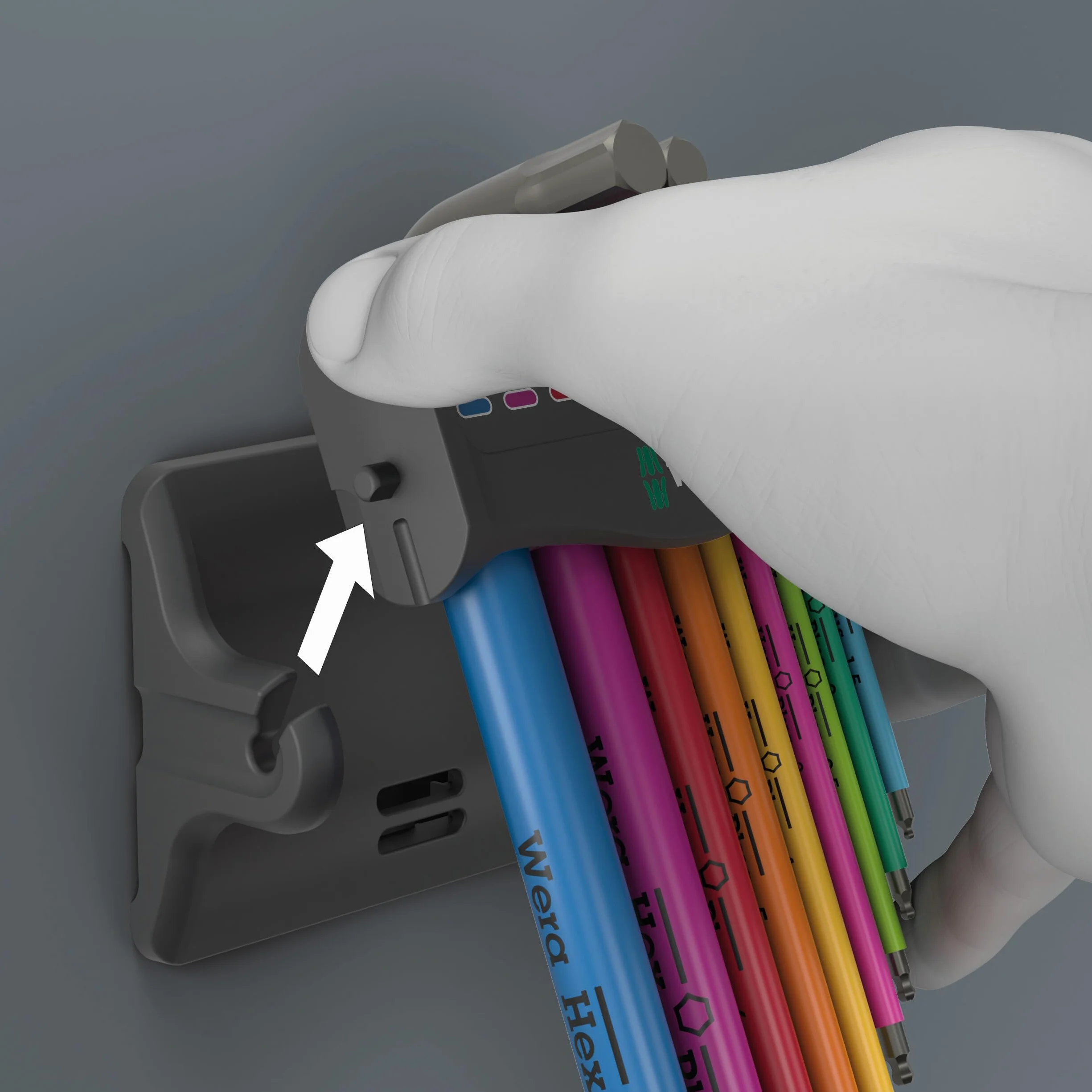 Wera 05133165001 950/9 Hex-Plus Multicolour 3 zestaw kluczy kątowych, metryczny, BlackLaser, 12-częściowy