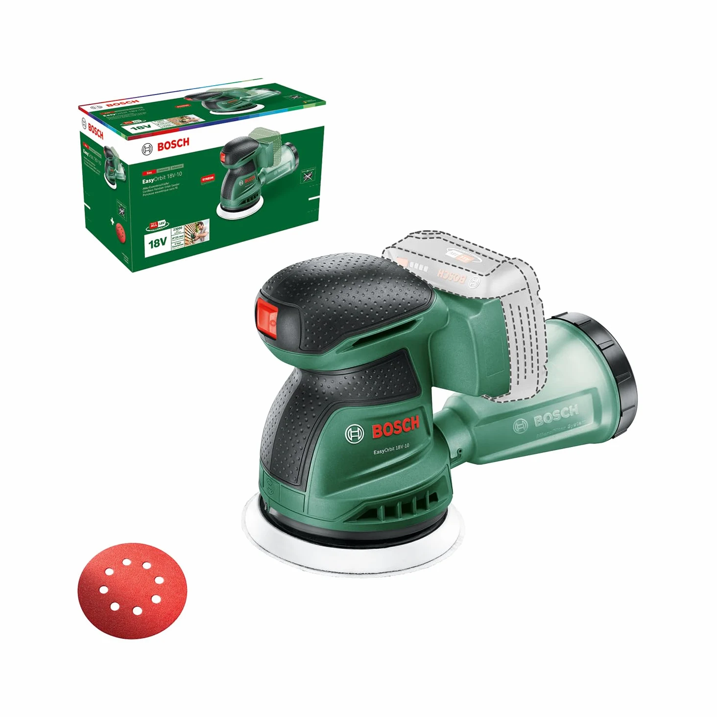Bosch Akumulatorowa szlifierka mimośrodowa EasyOrbit 18V-10 125 mm