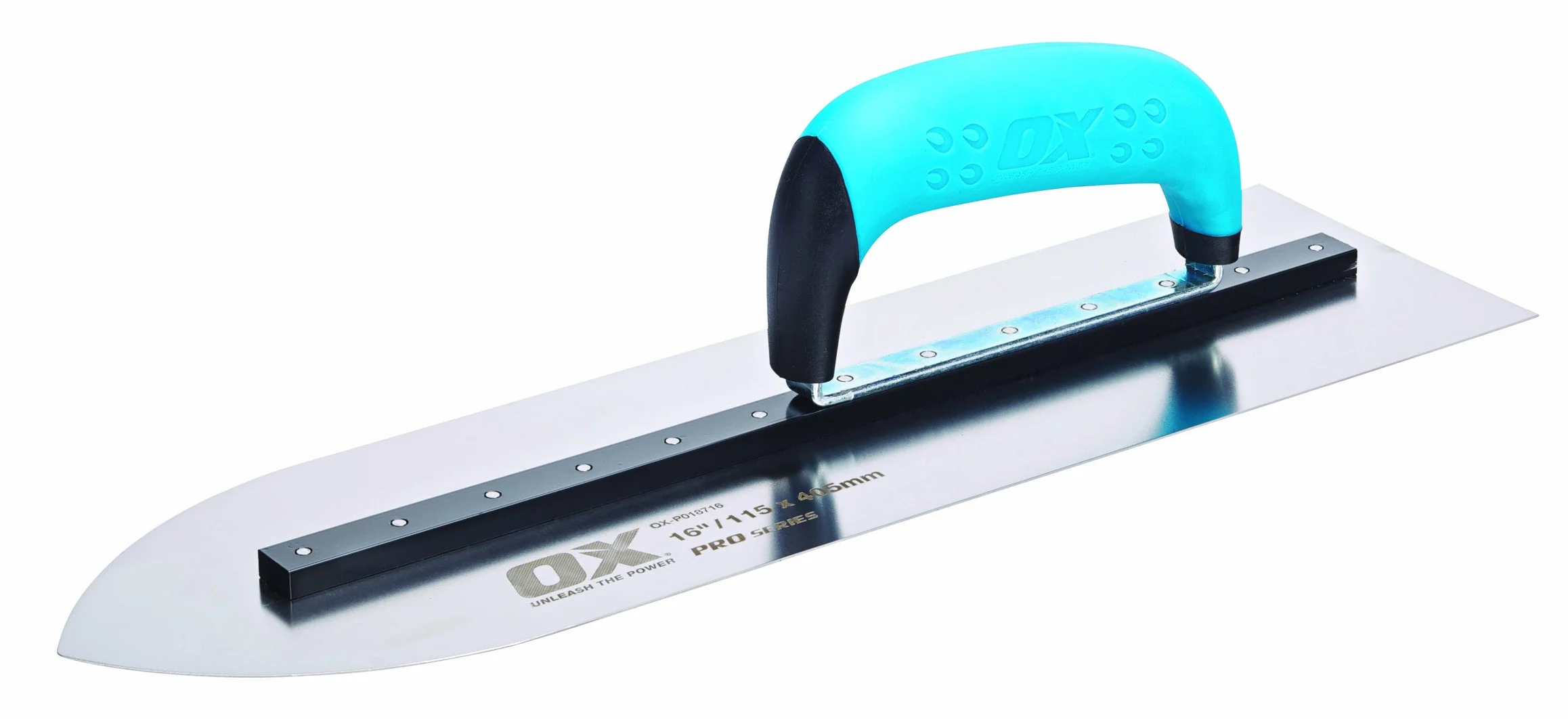 OX kielnia punktowa - Pro podłogowa kielnia ze stali nierdzewnej - miękki uchwyt z uchwytem Dura-Grip - wielokolorowa - 400 mm
