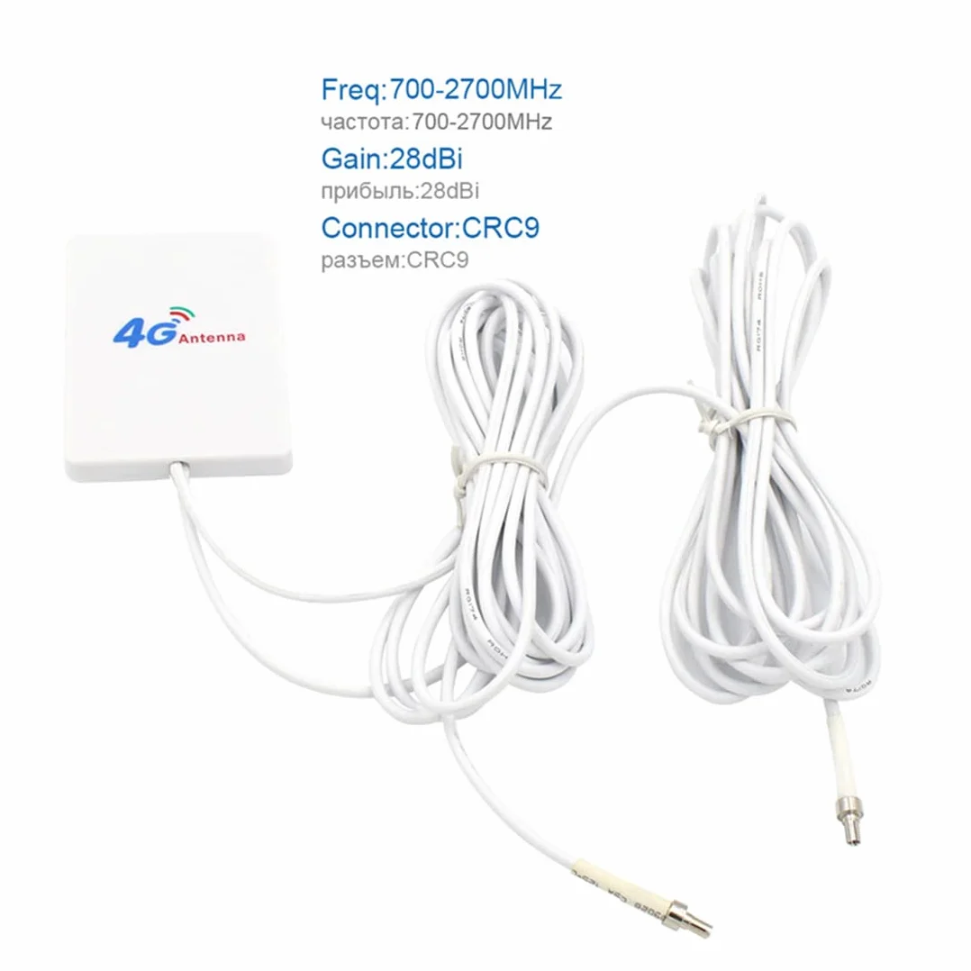 Antena Panelowa 4G LTE 3G SMA TS9 CRC9 Kabel 2m do Modemu E8372 E3372 B315
