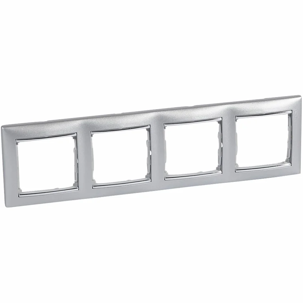 Legrand Valena – płyta 4 pozioma aluminium/srebrna