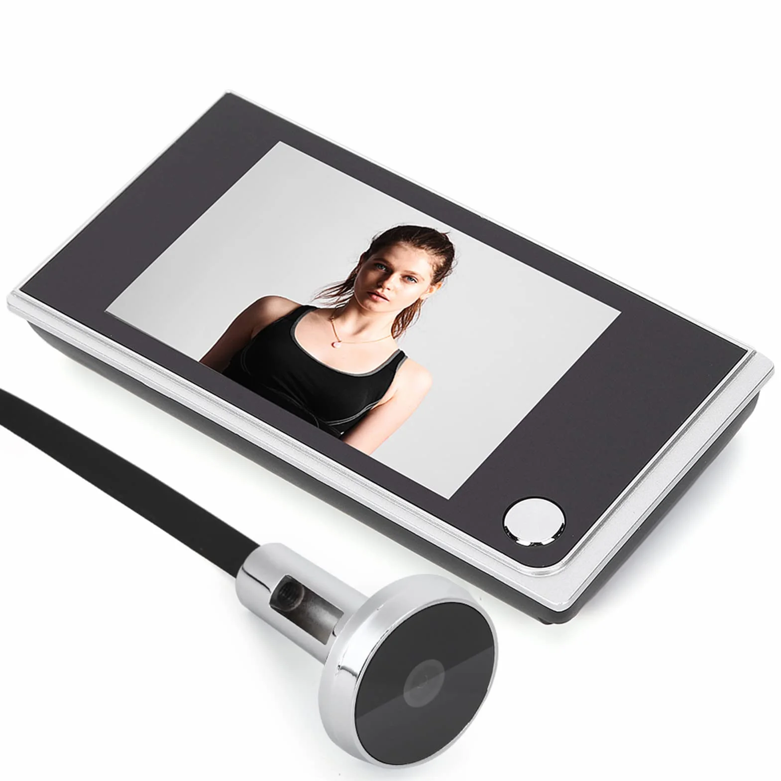Generic Cyfrowy Wizjer do Drzwi, 3.5 Calowy Cyfrowy Wyświetlacz LCD 120 Stopni Szeroki Kąt Widzenia Wizjer Fotowizualny Elektroniczny Koci Wzrok do Domu