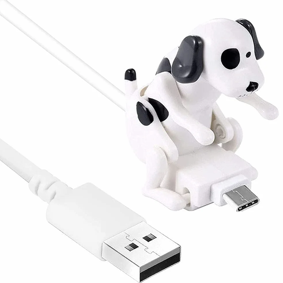 Kabel USB z psem do szybkiego ładowania smartfona typ C