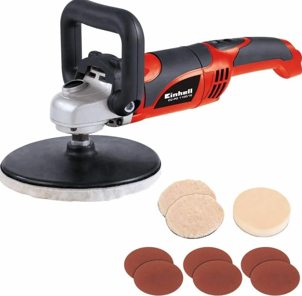 Einhell Cc-Po 1100/1E Polerka, Czarny/Czerwony, 180 mm