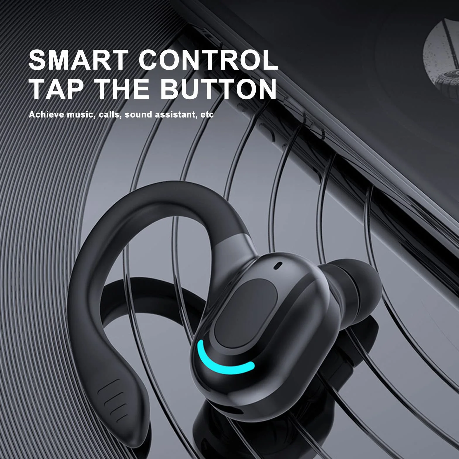 Zestaw Słuchawkowy Bluetooth IPX4 Bezprzewodowa Słuchawka Jedno Ucho do Biegania Jazdy