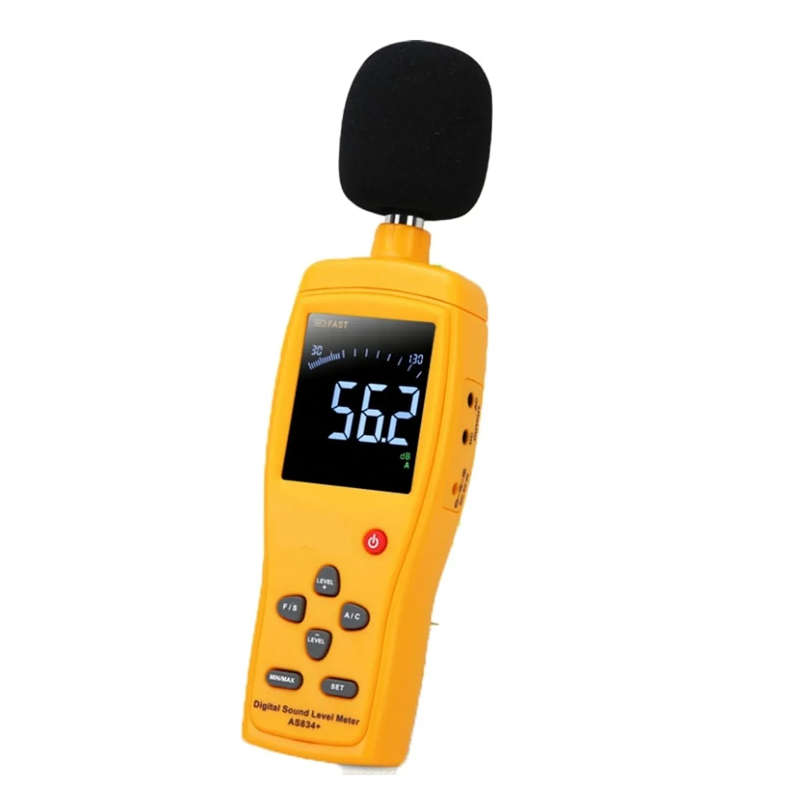 INTELIGENTNY CZUJNIK AS834+ AS844+ Cyfrowy miernik poziomu dźwięku LCD Noisemeter 30-130dB Poziom hałasu Decybel Monitorowanie Tester Instrument Miernik poziomu dźwięku(AS834 Plus)