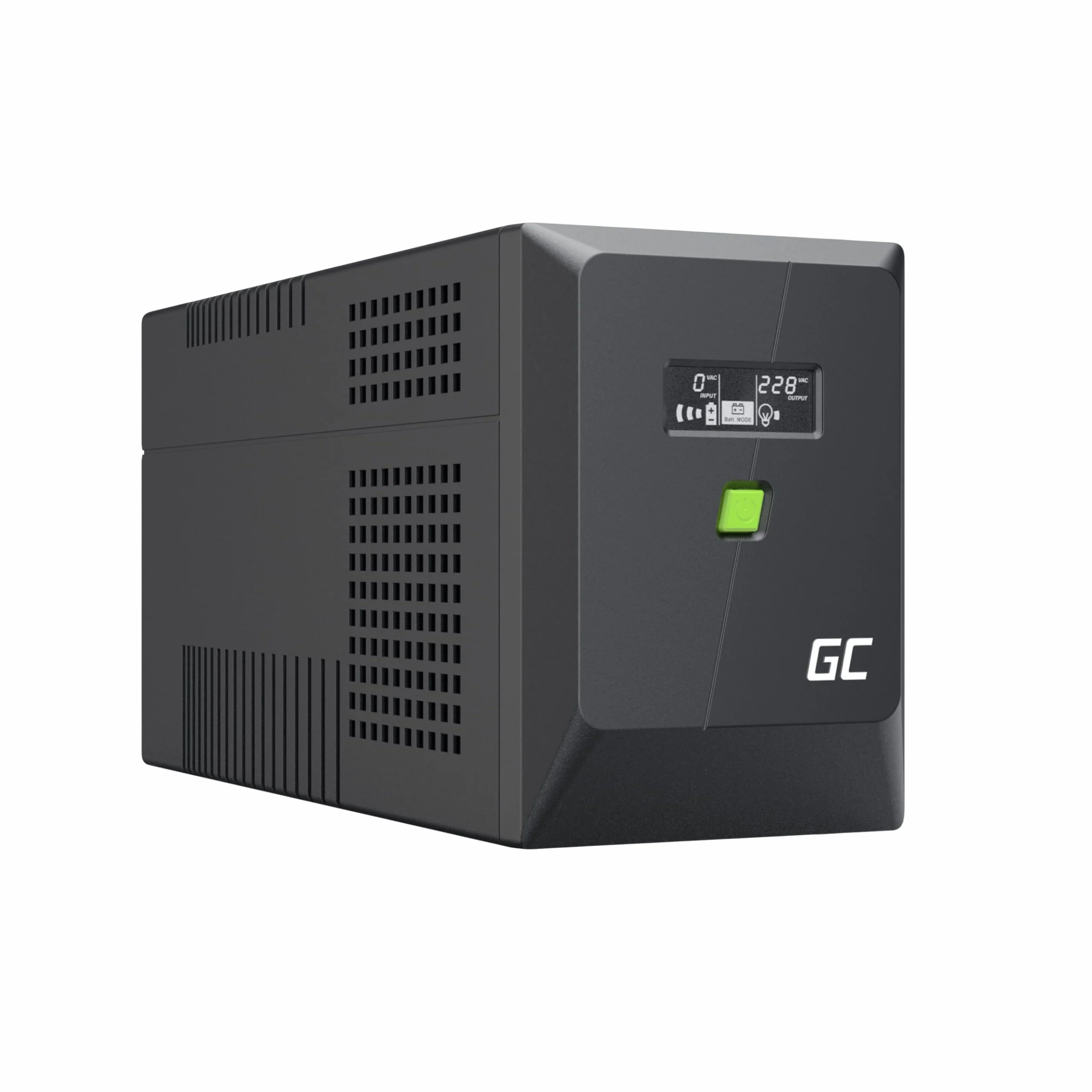 Greencell UPS 1500VA 1050W PowerProof LCD Zmodyfikowana Fala Sinusoidalna Ochrona przed Przepięciem Awaryjne Zasilanie