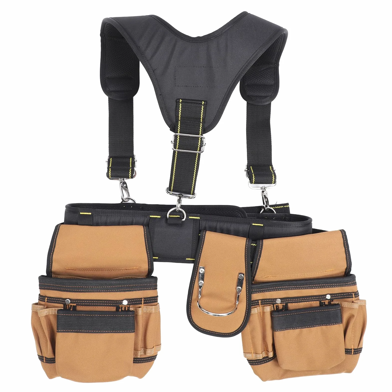 Pockets Pas Narzędzi, Konstrukcja Pasa Narzędzi Regulowana, Odłączona Torebka Narzędzi 1200D Oxford Cloth Pockets Pas Narzędzi z Metalowym Uchwytem na taśmę, Torebki Narzędziowe
