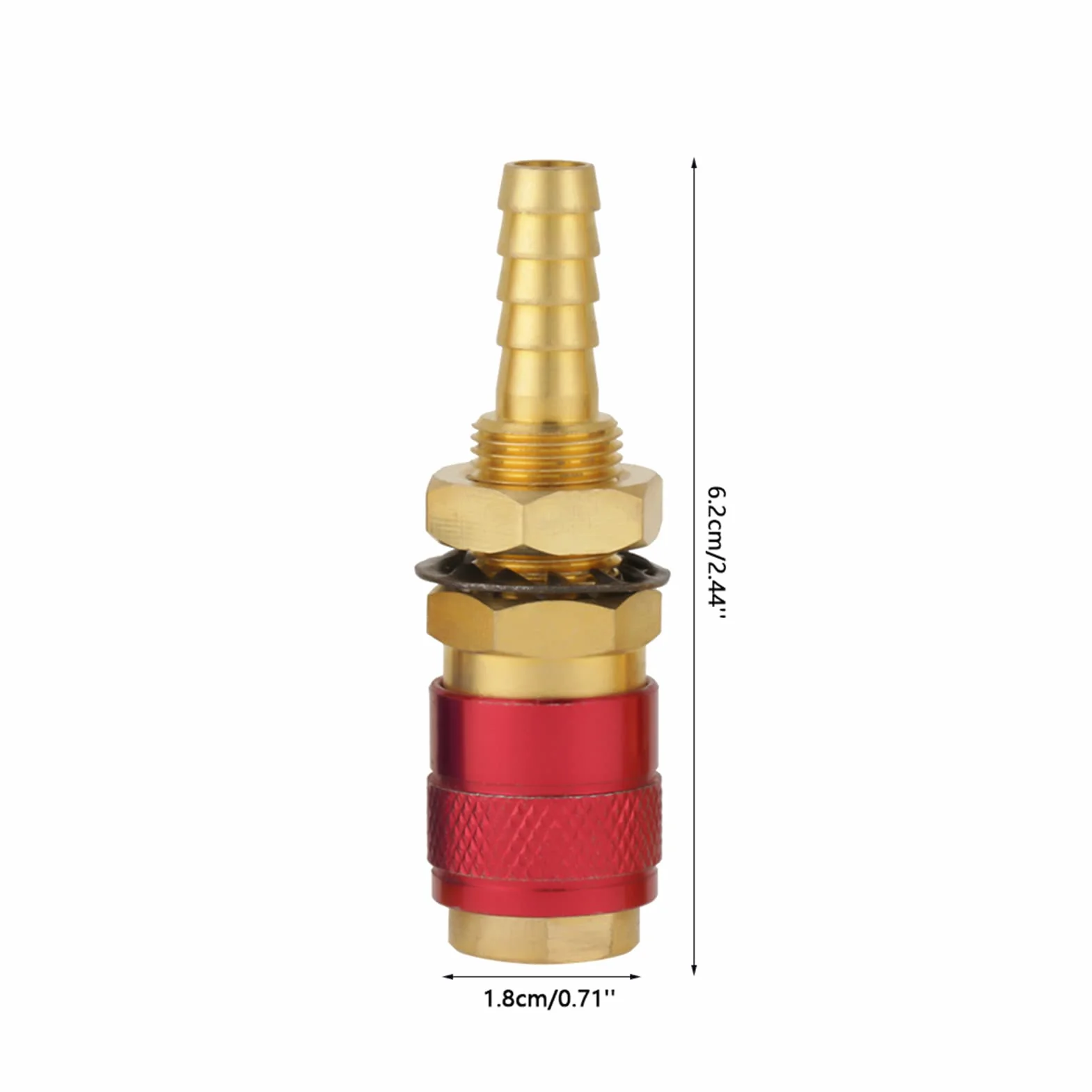 Złącza Spawalnicze Argonem Spawanie Gazowe Quick Release Mosiądz 2 szt. 8Mm Chłodzony wodą Adapter Gazowy Szybkie Złącze Montażowe do Palnika Spawalniczego Tig