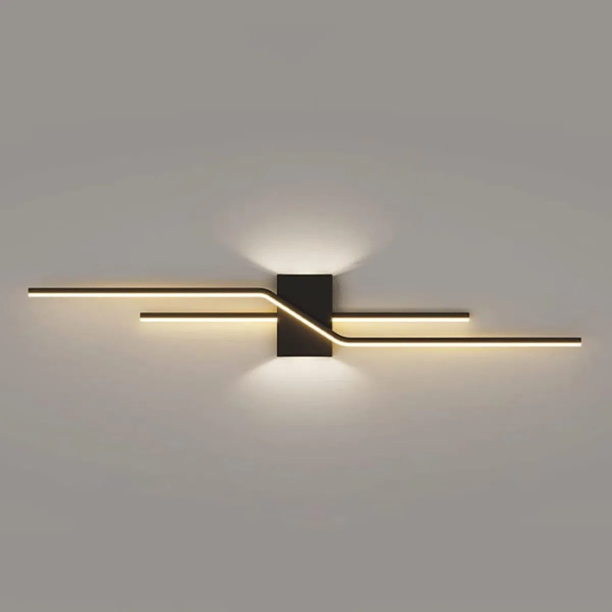 Générique Kinkiety Oświetlenie liniowe LED Kinkiet 120 cm Lampa ścienna do sypialni Salon Korytarz (Czarny 120 cm)