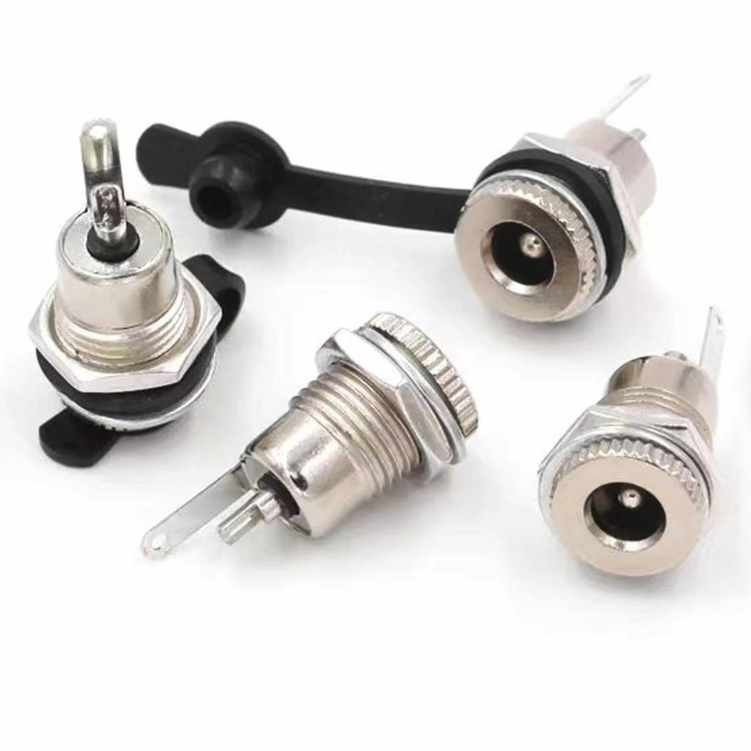 RUNCCI-YUN 12 sztuk żeńskich gniazd DC 5,5 mm x 2,1 mm 12 V z wodoodporną nasadką