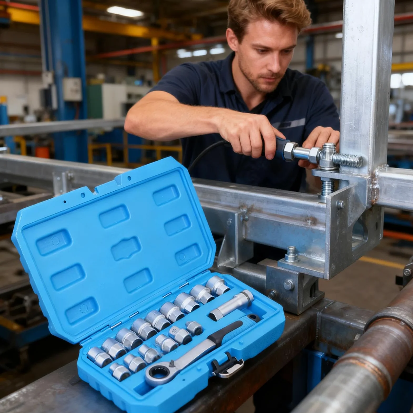 Zestaw Screwdriver Ratchet, regulowana funkcja Torque, przenośne narzędzie ręczne do łatwych nastawień, ergonomiczny design, sprzęt warsztatowy mechaniczny, idealny do montażu pojazdów i konserwacji