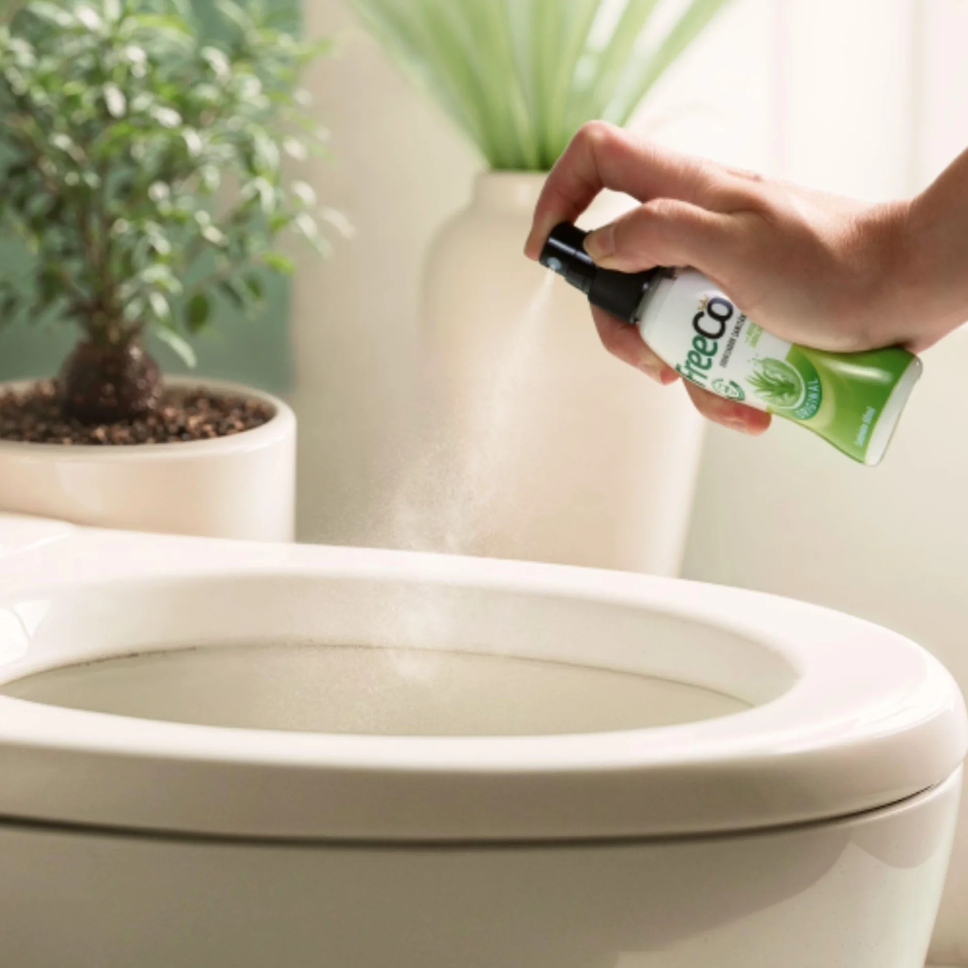 FreeCo Spray WC – wstępnie używa się zapachów (Before You Go) | naturalne olejki eteryczne, dom, biuro, restauracja, podróż, opakowanie mieszane 2 x 60 ml, oryginalne owoce cytrusowe + uspokajająca