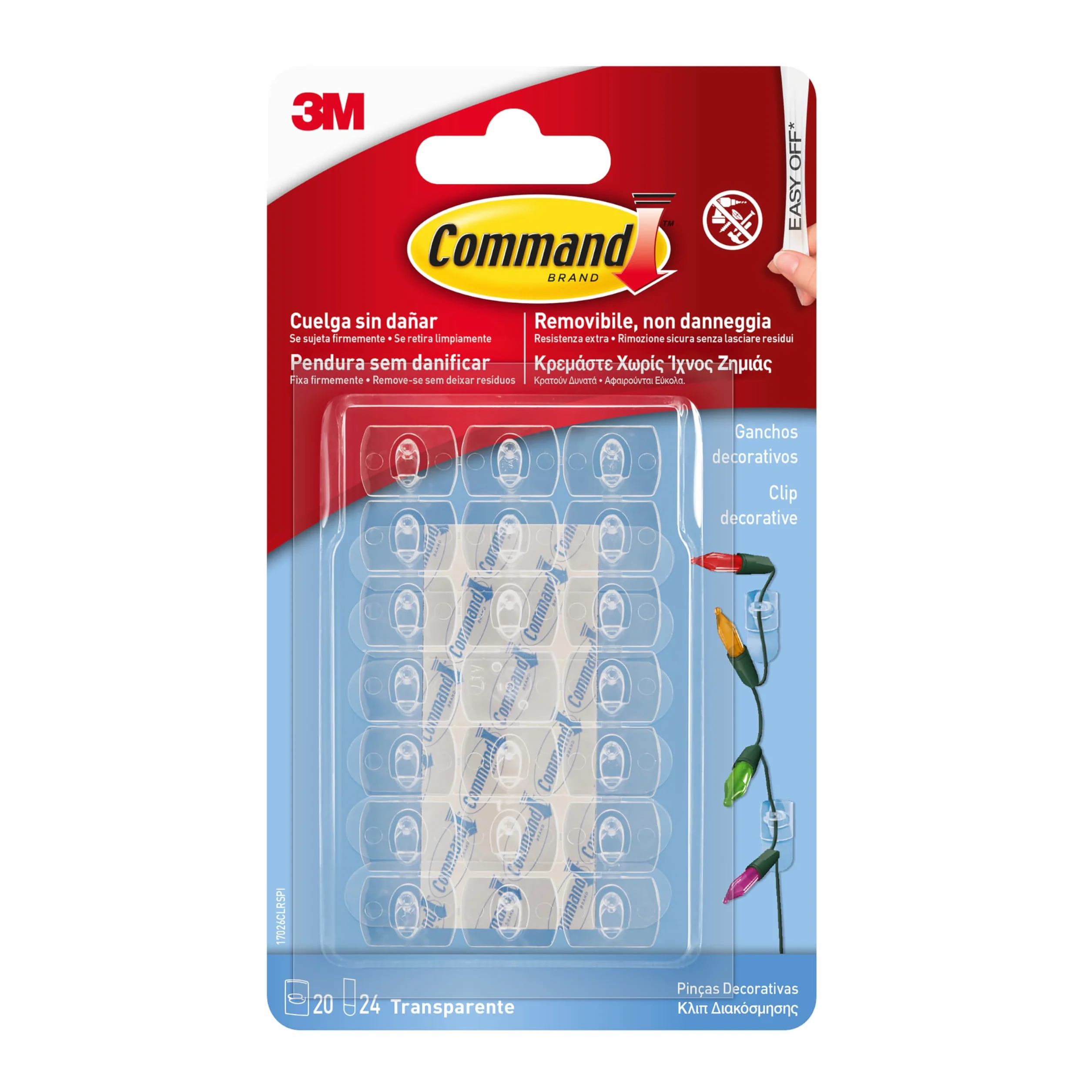 Command Wrotki ochronne i podróżne, 4 x 40 mm szare rolki