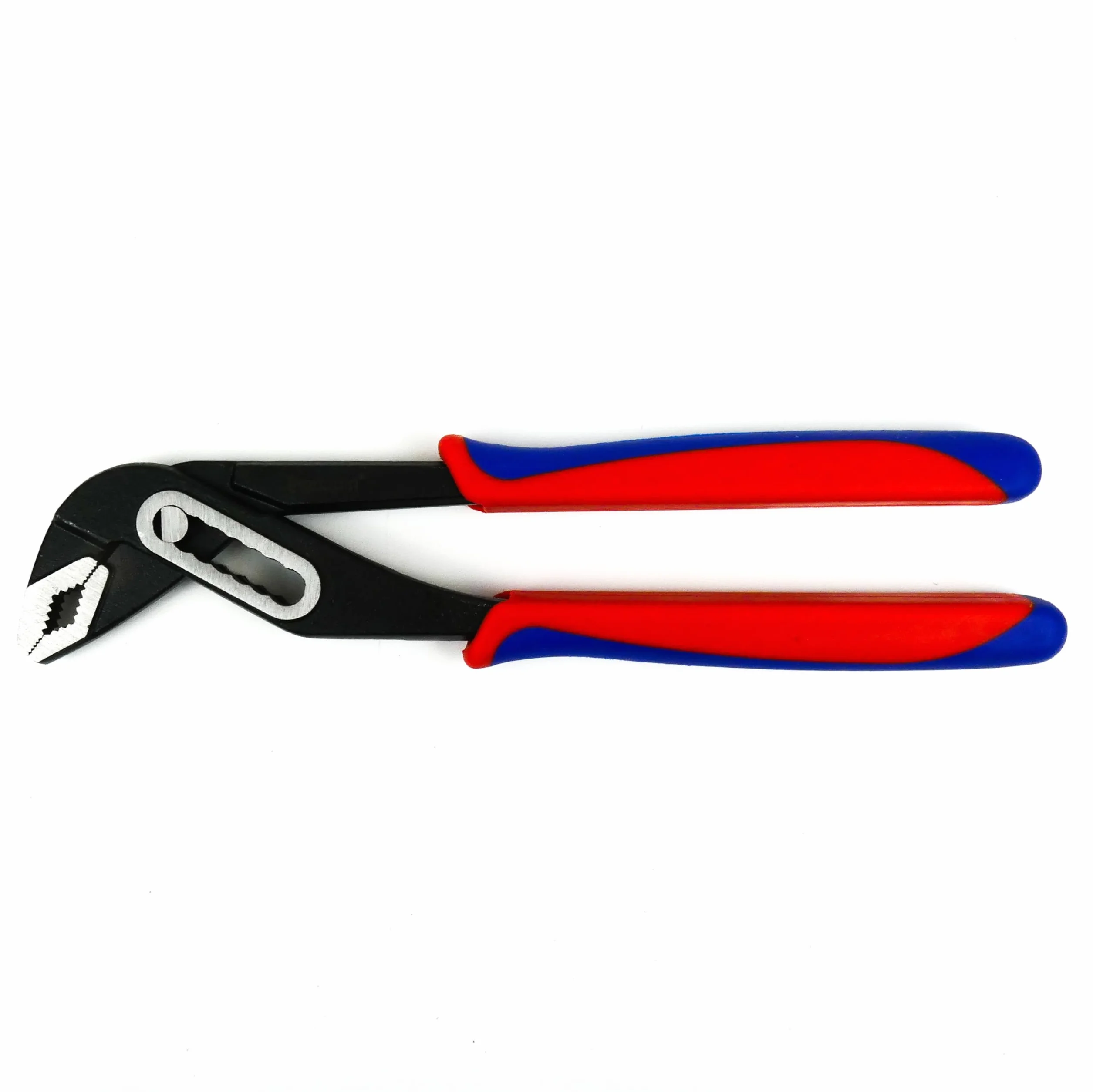 szczypce do pomp wodnych, klucz do rur, Engländer, 250 mm / 10" z dwukomponentowymi uchwytami w kolorze czerwono-białym do napraw, montaży, śrub i gięcia