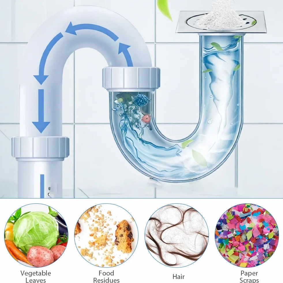 Drain Unblocker 350 ml, środek do Udrażniania Zlewów, Usuwa Włosy i Nieprzyjemny Zapach z Pryszniców, Silna Formuła Czyszcząca, Bezpieczny dla Wszystkich Rur, Usuwa Zatory i Wolno