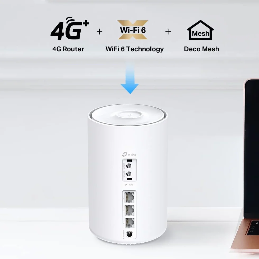 TP-Link Deco X1500-4G router 4G+ CAT6 Wi-Fi 6 Mesh Dual Band AX1500 Gigabit Ethernet kontrola rodzicielska 1 szt.