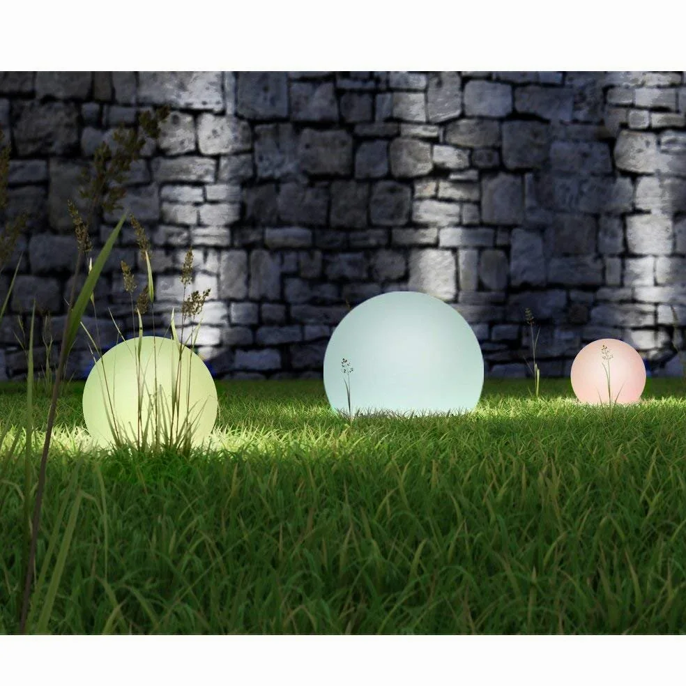 Green Blue GB165 4 x zewnętrzna lampa solarna, kula solarna LED, kula świetlna, oświetlenie ogrodowe, różne kolory świecenia (kolor 4 sztuki – 25 cm)