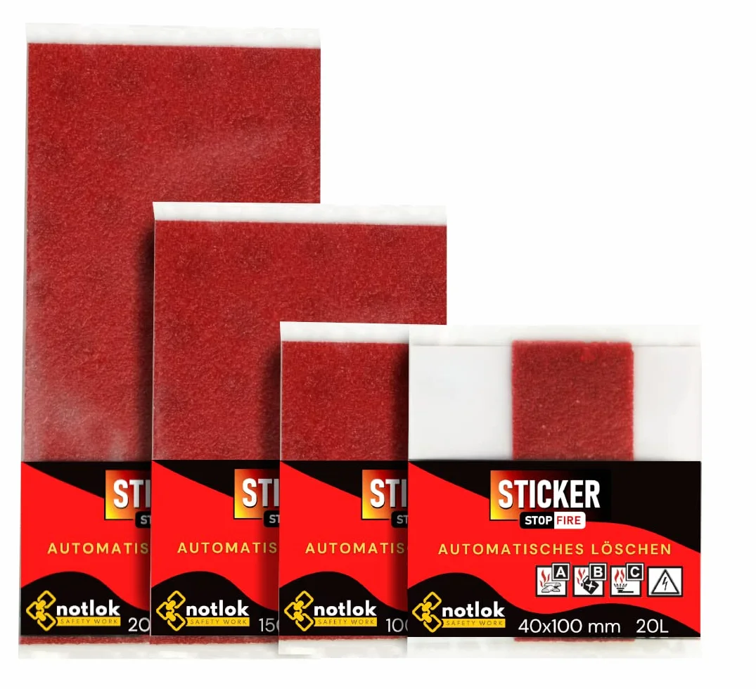 Taśma do Automatycznego Gaszenia Pożaru w Skrzynkach Bezpiecznikowych i Szafach Serwerowych | Gasi Ogień w 90 Sekund | Alternatywa dla Gaśnicy ABC | 10x10 cm
