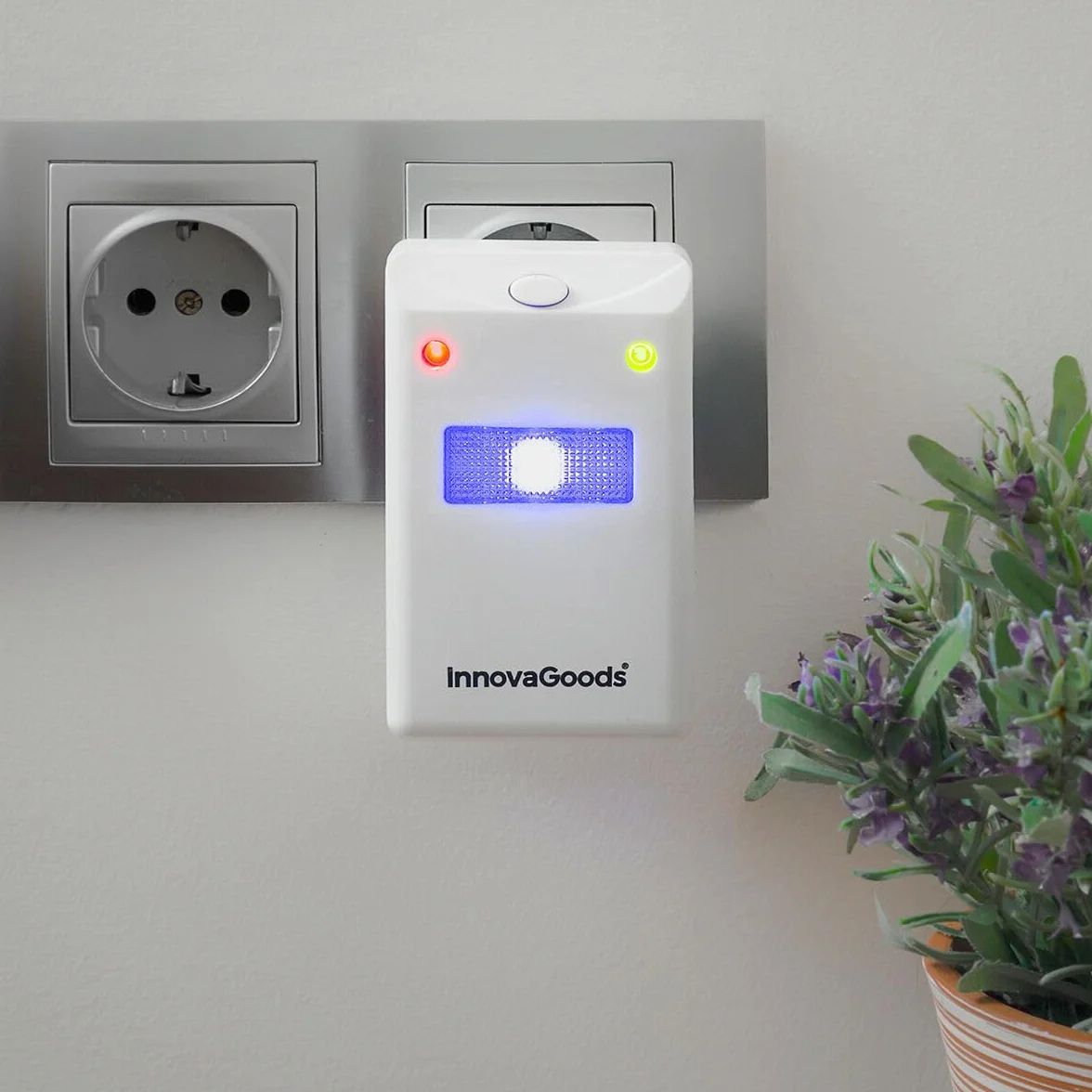 Ultradźwiękowy odstraszacz szkodników z LED Killekt Duo InnovaGoods 2 Sztuk