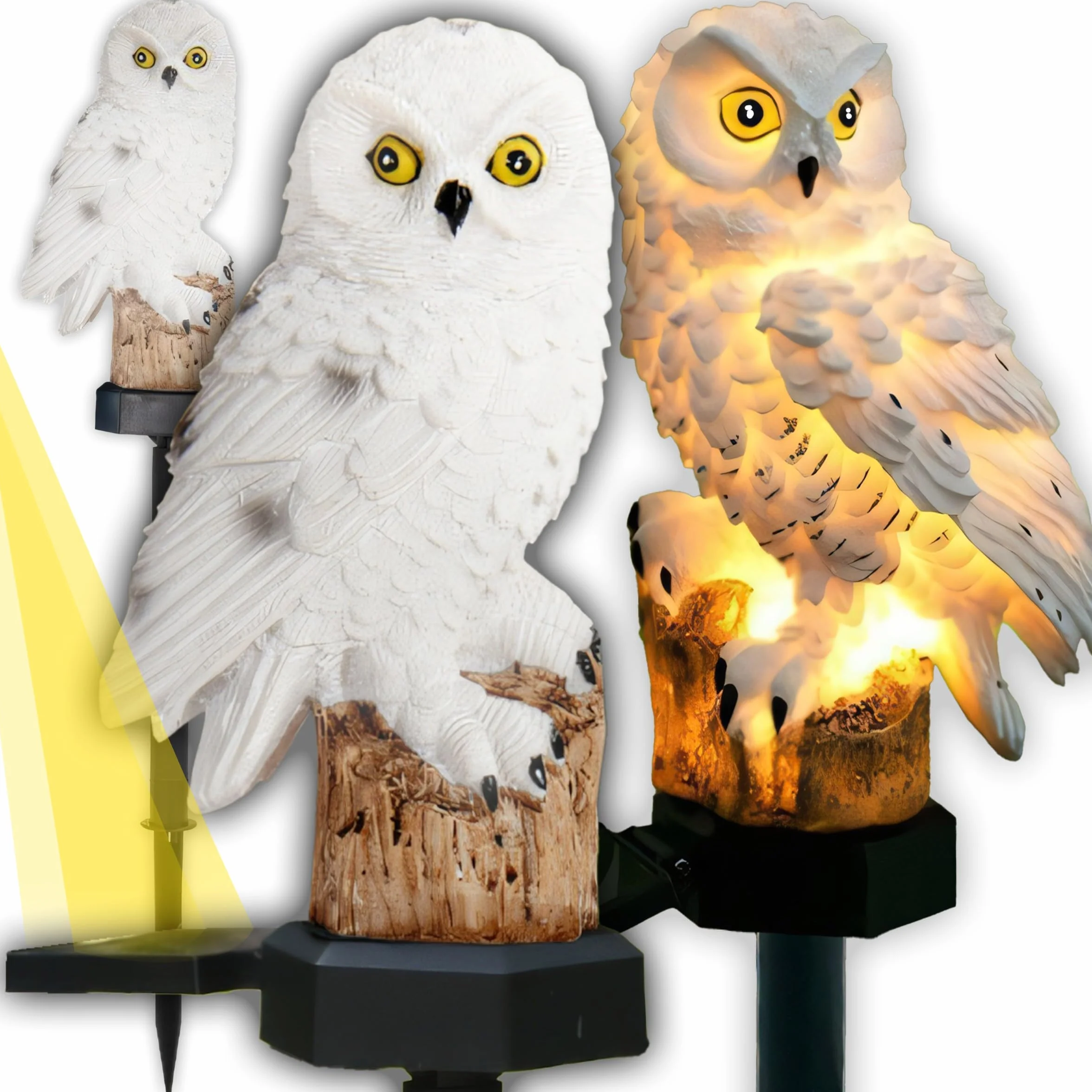 Retoo Solarna lampa LED, dekoracja ogrodowa, wodoszczelna IP44, wysokość 42 cm, czujnik zmierzchu, lampa solarna do ogrodu, na balkon, skrzynki na kwiaty, figurka ogrodowa, lampa ścieżka, statuetka