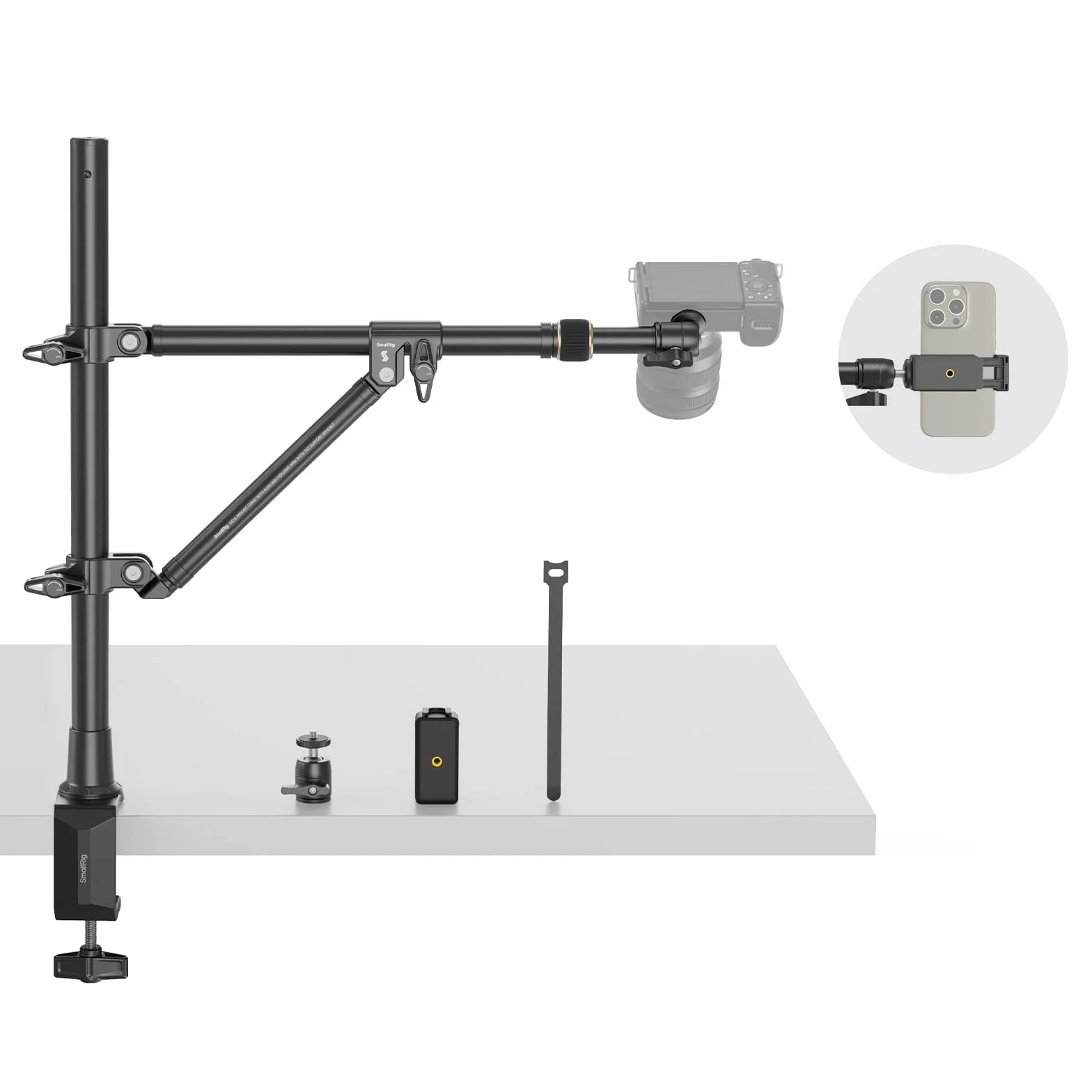 SMALLRIG Triangle Camera Desk Mount 3kg Uchwyt Kamery z Głowicą Kulową 4304