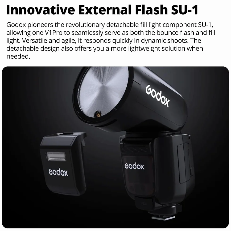 Godox V1PRO-S V1 Pro TTL okrągła lampa błyskowa do Sony, 76 W HSS 1/8000s, bateria litowa