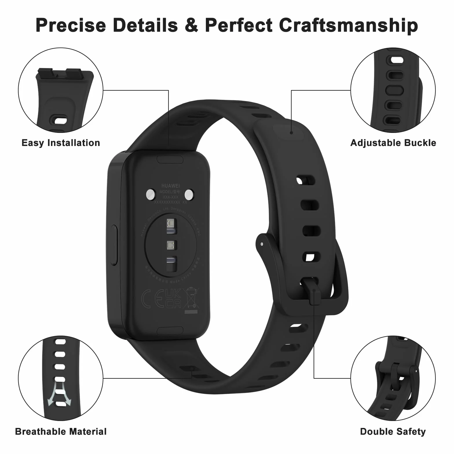 Pasek sportowy do Huawei Band 8 / Band 9 szybkie zwolnienie miękki